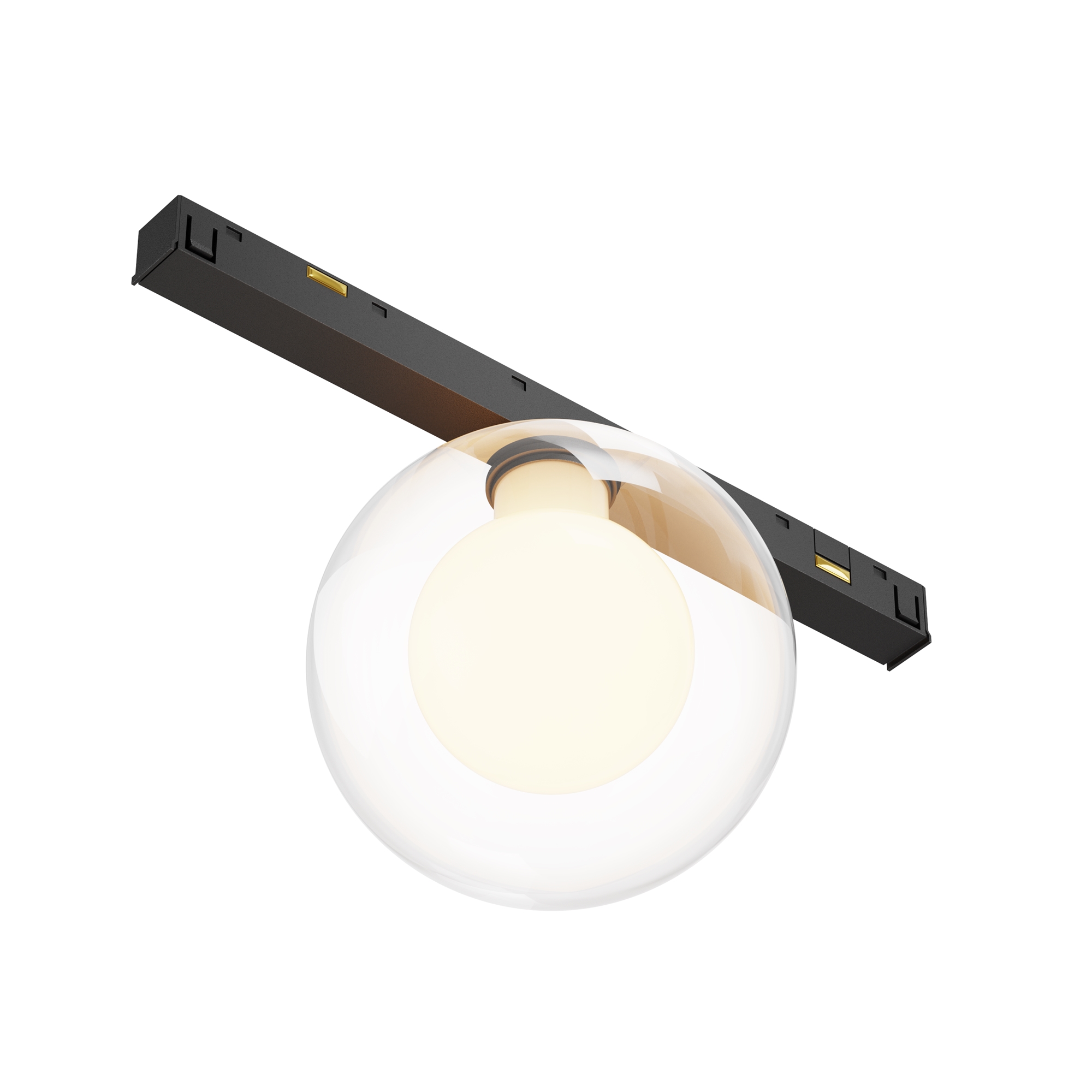 Spoturi pe sina - Corp de iluminat pe șină Bubble Negru Aluminiu 5W MAYTONI TR249-5W2.7-6K-B-DE