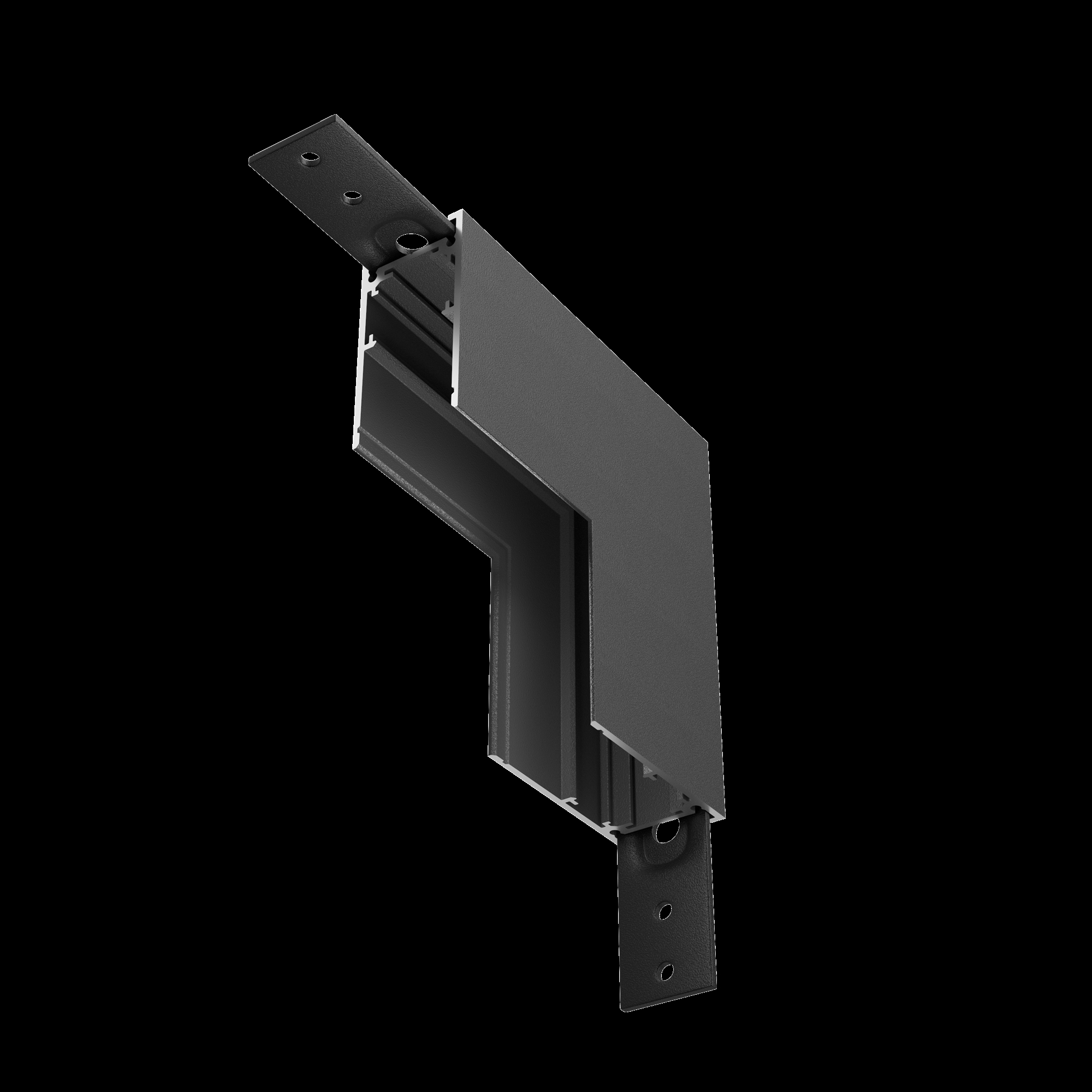Componente pentru sistem de șină cu montaj pe suprafață Accesorii pentru șine Exility, Aluminiu Negru, TRA034ICL-41B [5]