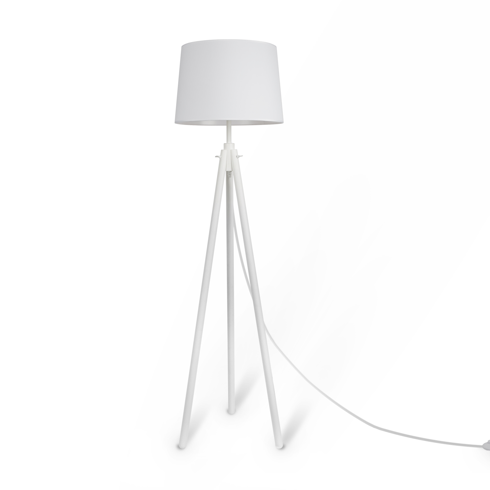 Lampadare - Lampadar Calvin, Metal și lemn Alb, 60W, MAYTONI Z177FL-01W