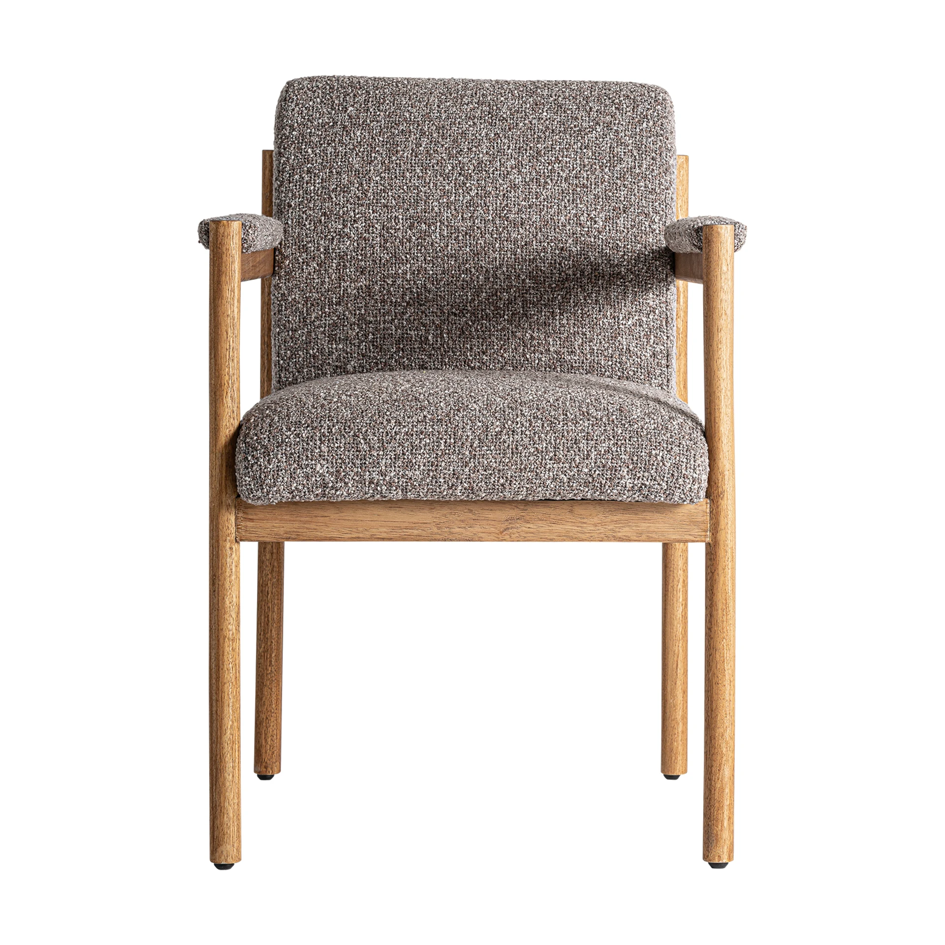 Scaun din Poliester, Spuma si Lemn de Cauciuc, Gri, 62x68x89 cm, Stil Colonial - VicalHome 34458 [8]