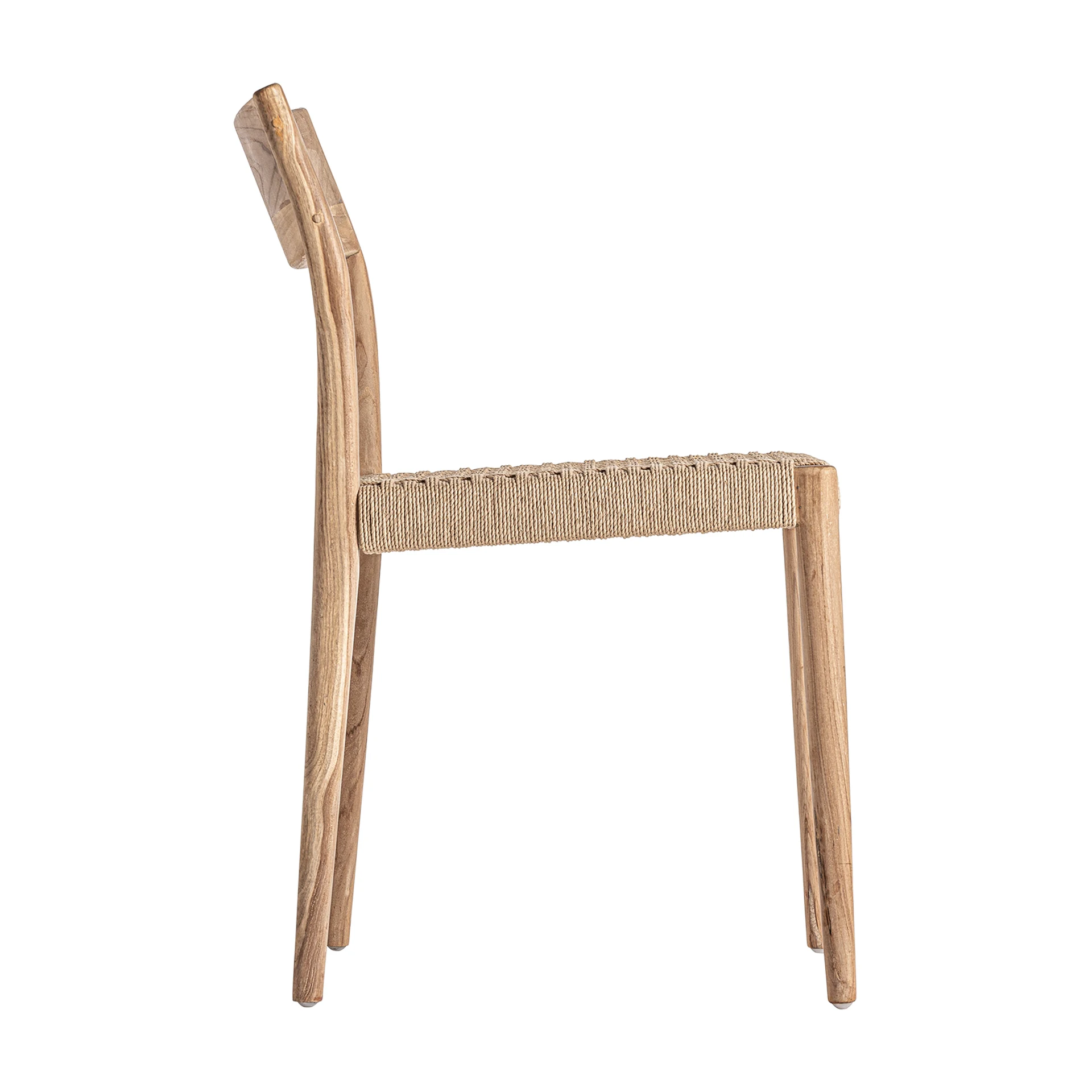 Scaun din Lemn de Tec si Fibra Naturala, Maro, 45x54x80 cm, Stil Colonial - VicalHome 32974 [13]