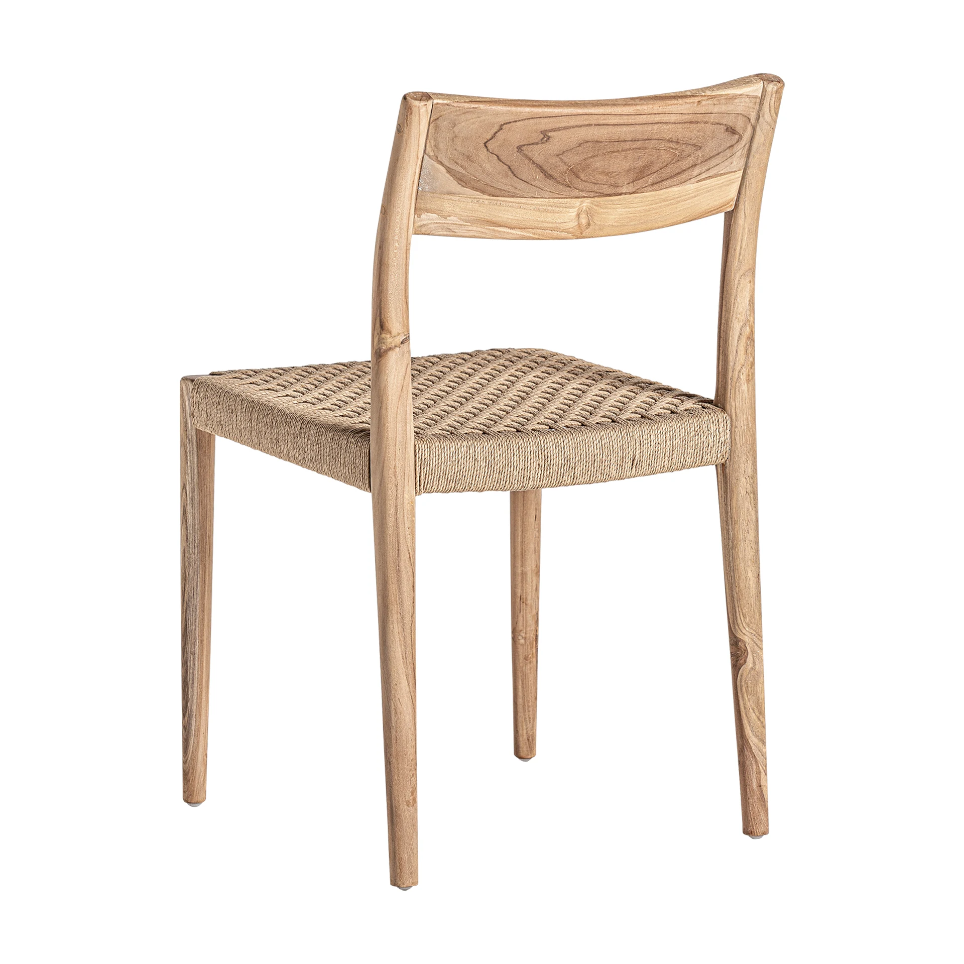 Scaun din Lemn de Tec si Fibra Naturala, Maro, 45x54x80 cm, Stil Colonial - VicalHome 32974 [23]