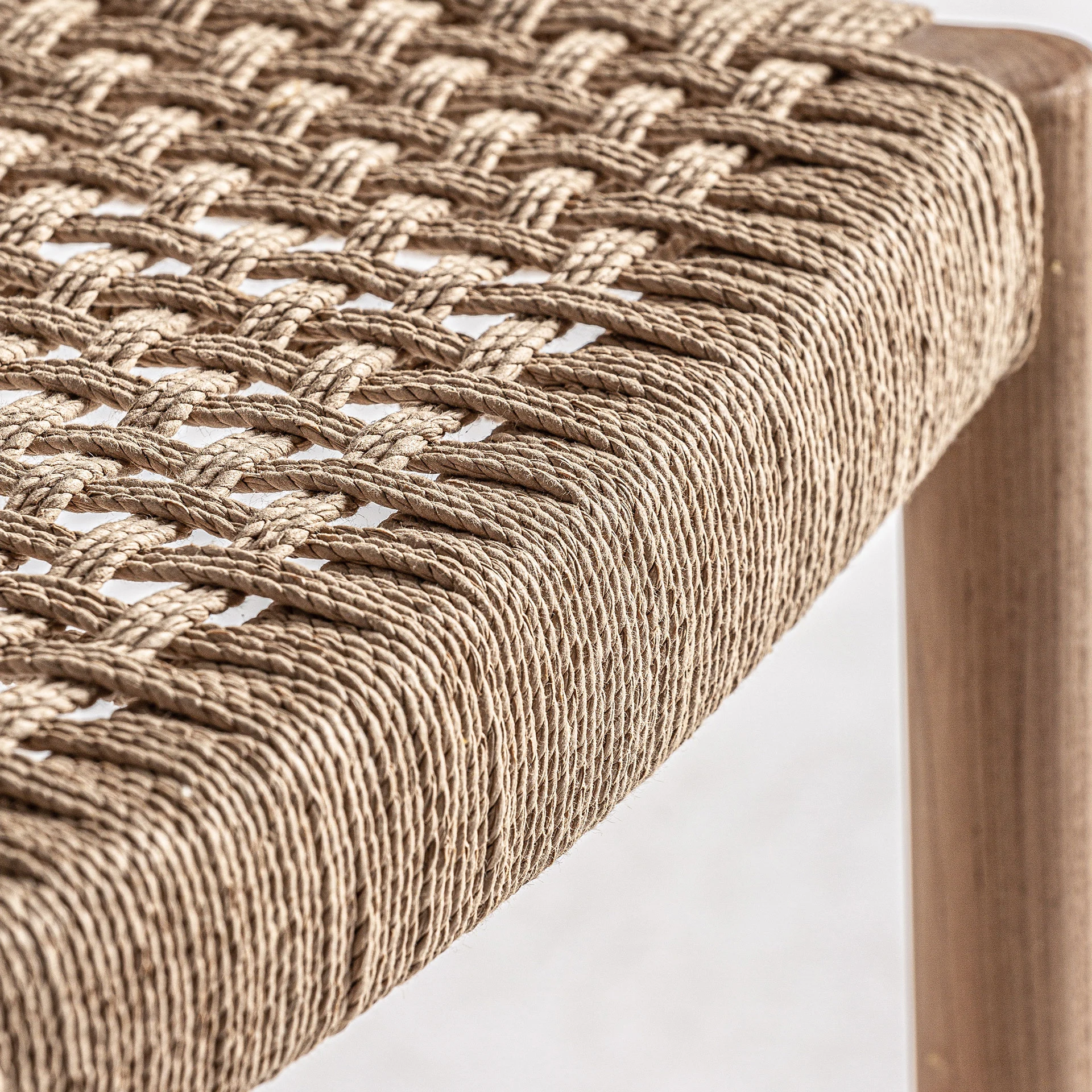 Scaun din Lemn de Tec si Fibra Naturala, Maro, 45x54x80 cm, Stil Colonial - VicalHome 32974 [34]