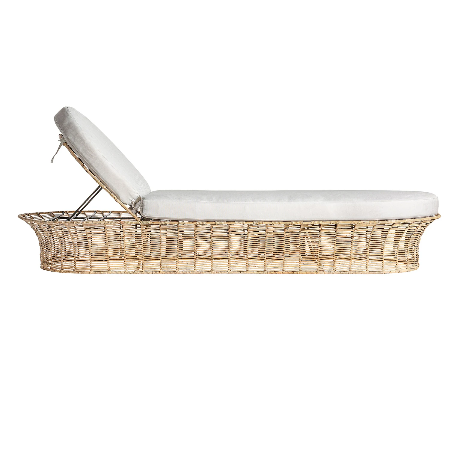 Canapea din Spuma si Ratan, Maro Deschis, 200x87x25 cm, Stil Boho - VicalHome 31684 [5]