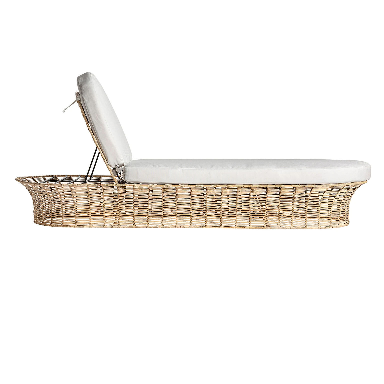 Canapea din Spuma si Ratan, Maro Deschis, 200x87x25 cm, Stil Boho - VicalHome 31684 [9]