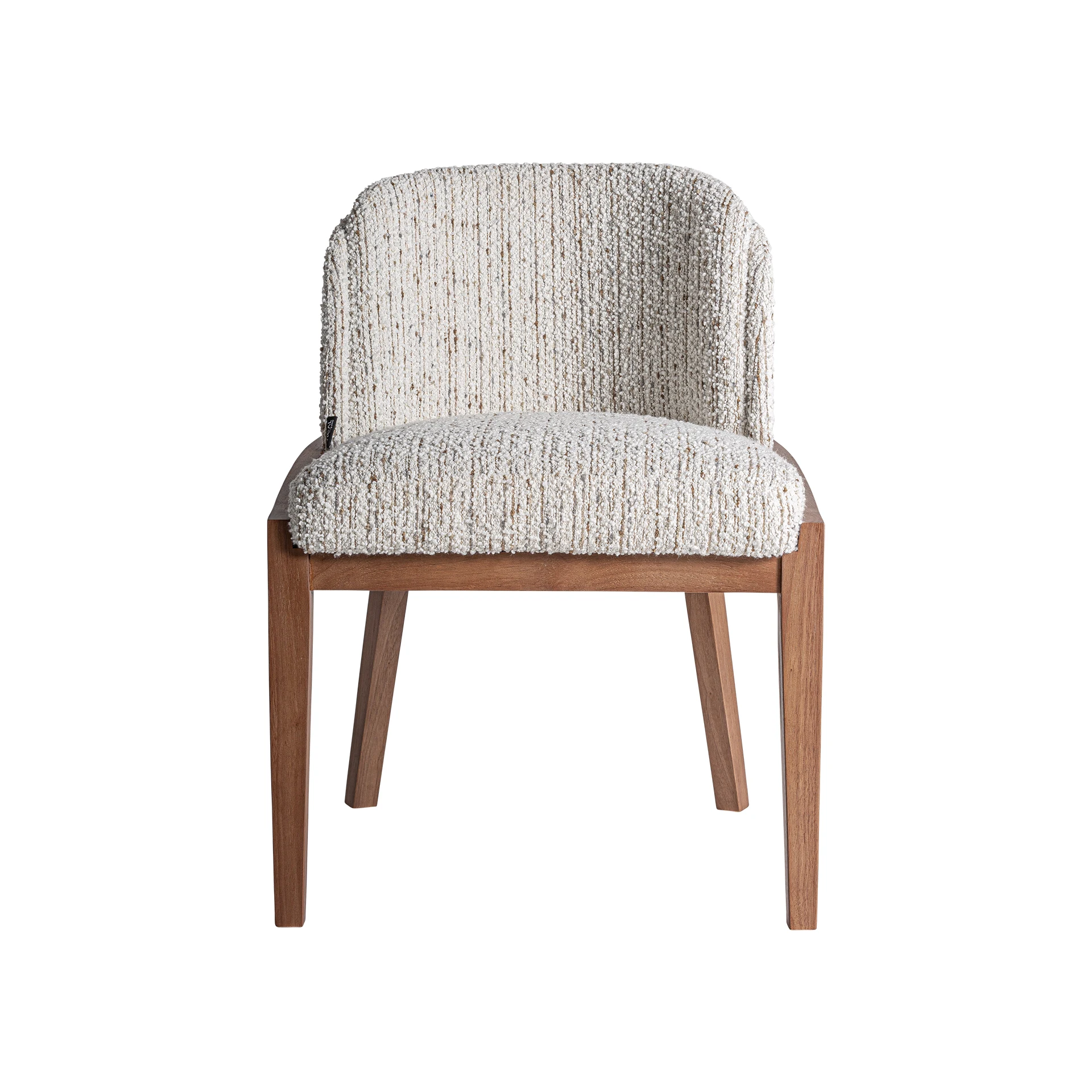 Scaun din Poliester, Spuma si Lemn de Cauciuc, Maro, 59x64x82 cm - VicalHome 35063 [6]