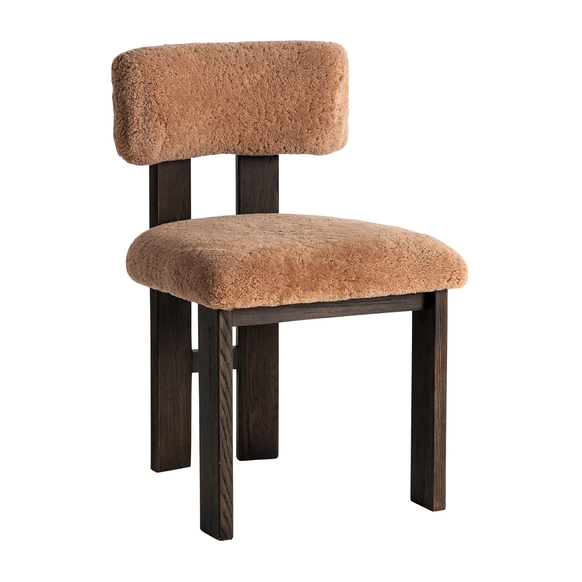Scaun din Poliester si Lemn de Frasin, Maro, 51x55x80 cm - VicalHome 35691 [1]