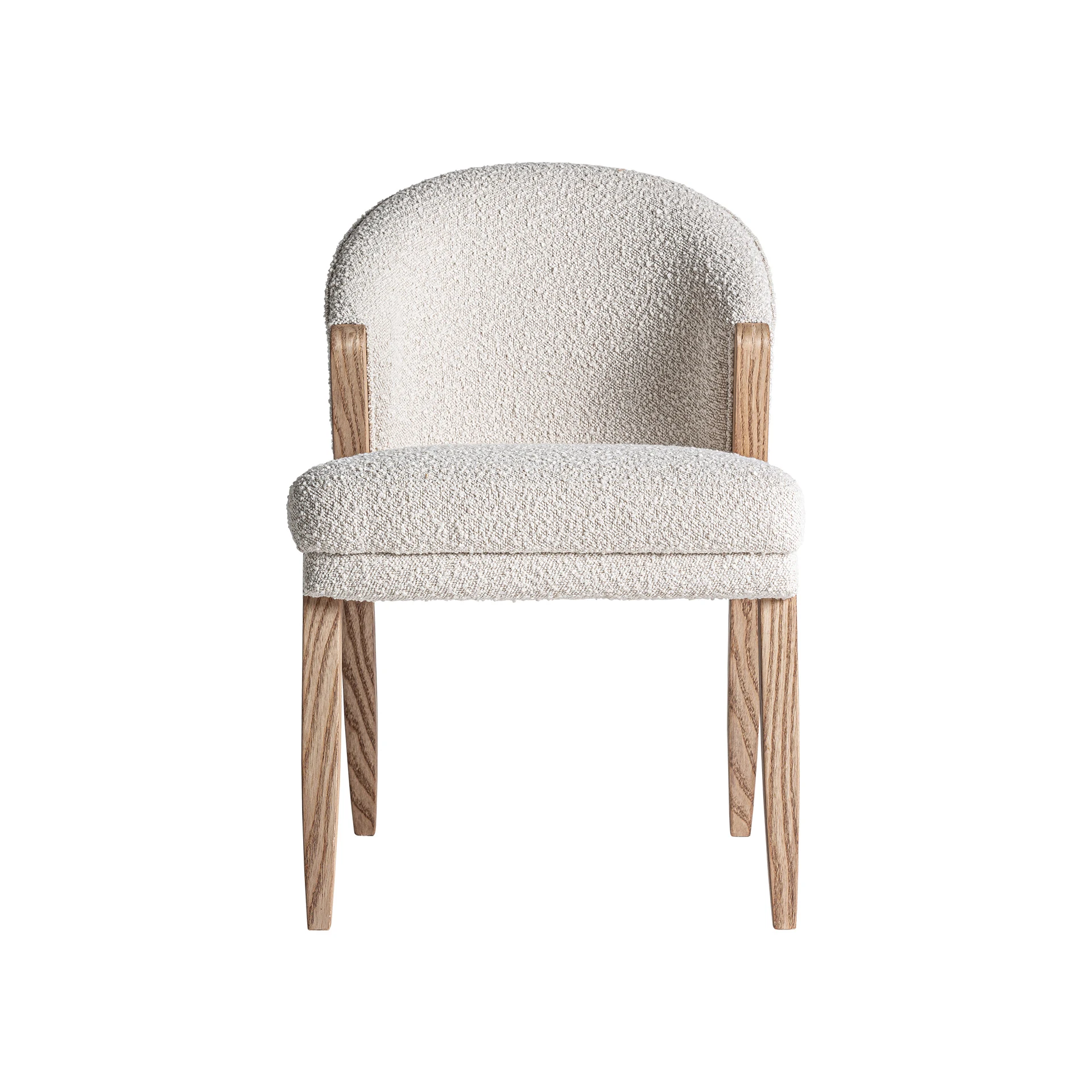 Scaun din Lemn de Pin si Bumbac Boucle, Maro, 55x67x85 cm - VicalHome 36418 [7]