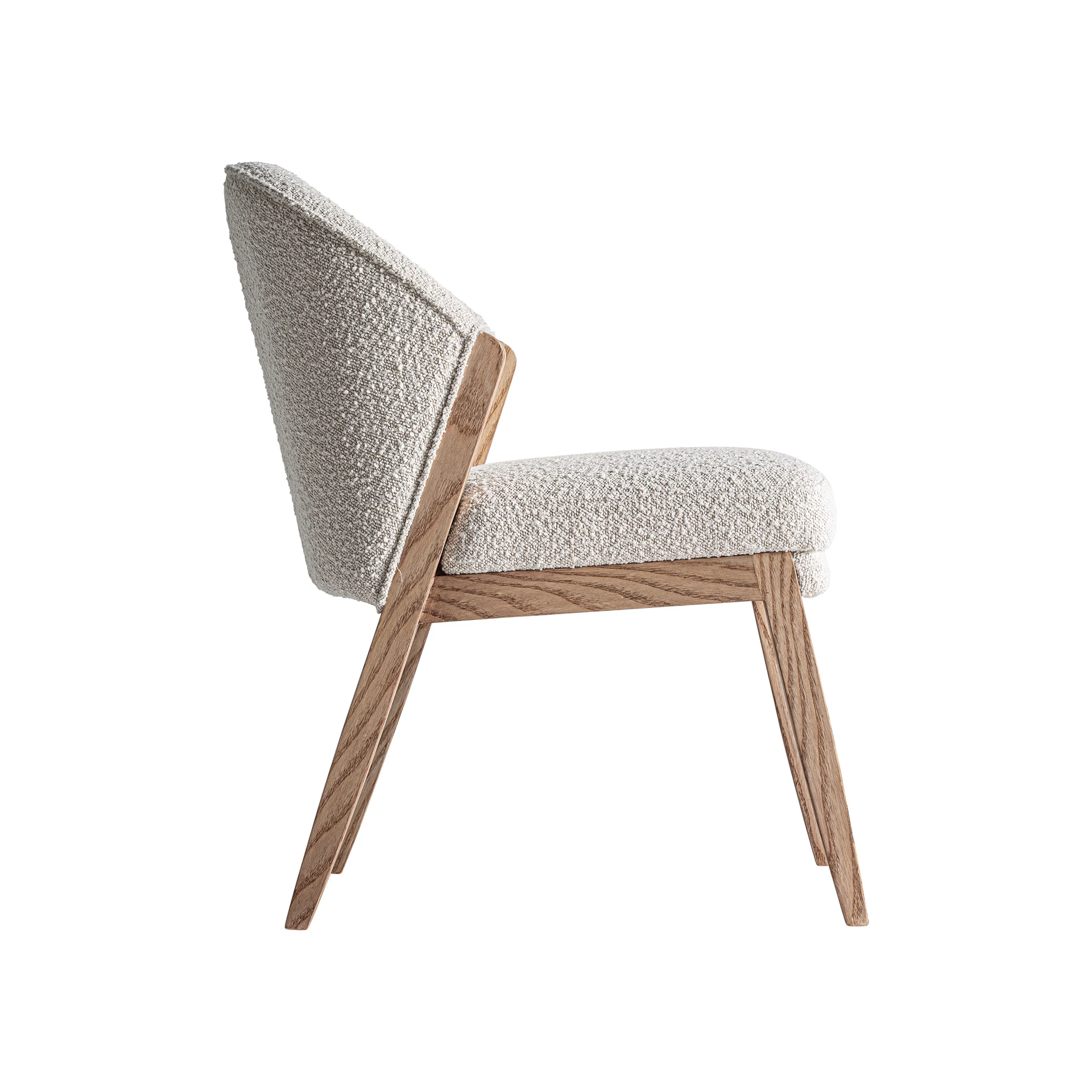 Scaun din Lemn de Pin si Bumbac Boucle, Maro, 55x67x85 cm - VicalHome 36418 [15]