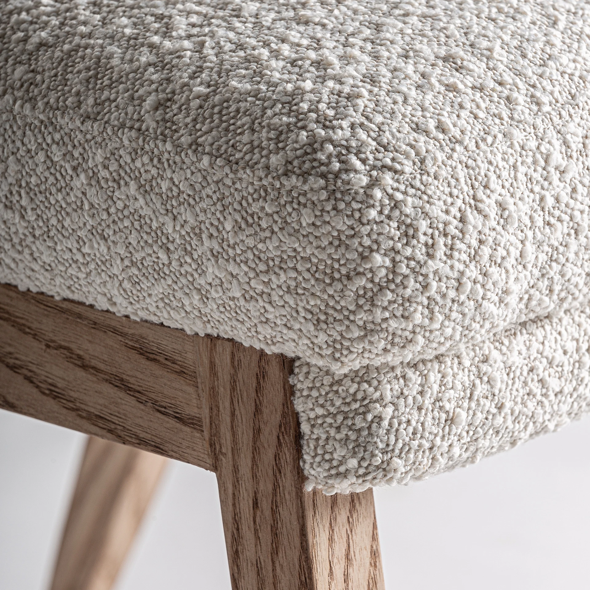 Scaun din Lemn de Pin si Bumbac Boucle, Maro, 55x67x85 cm - VicalHome 36418 [22]