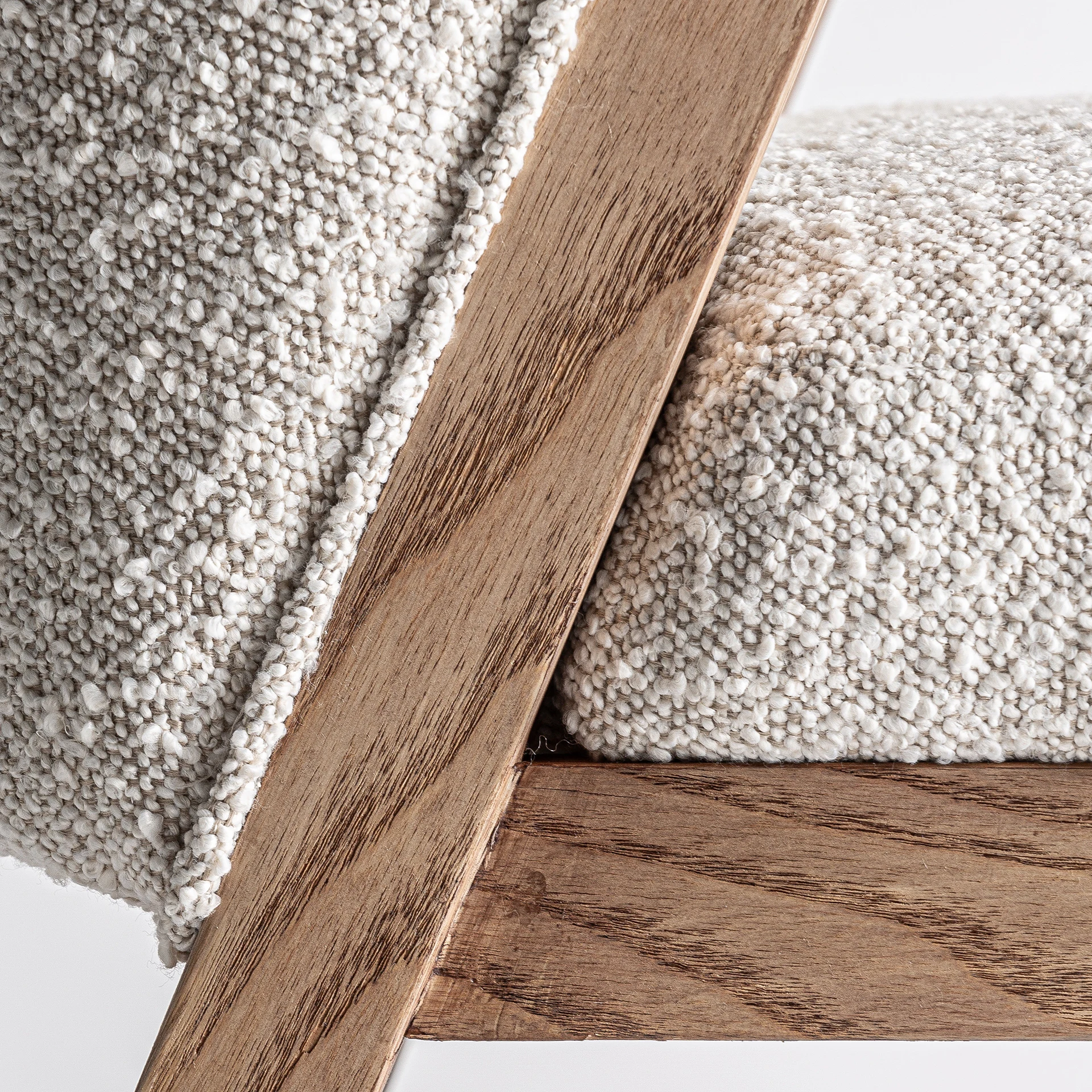 Scaun din Lemn de Pin si Bumbac Boucle, Maro, 55x67x85 cm - VicalHome 36418 [35]