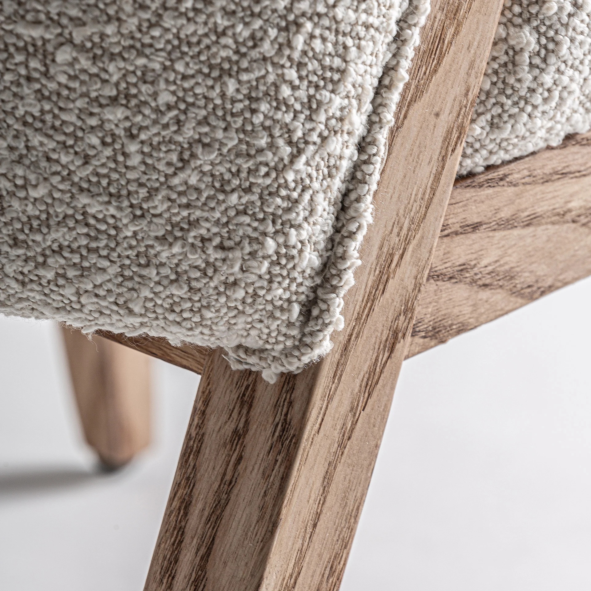 Scaun din Lemn de Pin si Bumbac Boucle, Maro, 55x67x85 cm - VicalHome 36418 [38]
