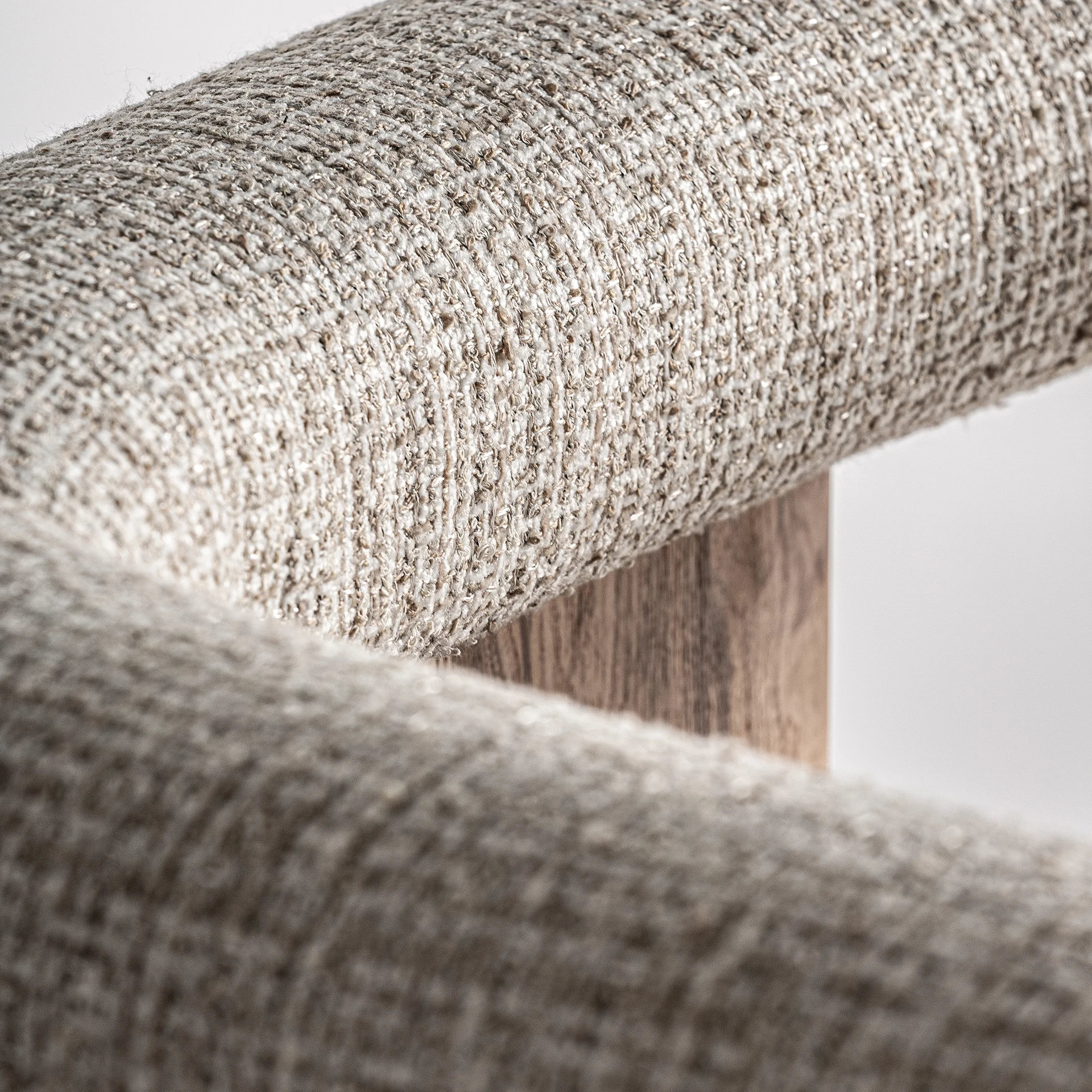 Scaun din Poliester si Lemn de Stejar, Alb, 66x60x73 cm, Stil Nordic - VicalHome 32993 [37]