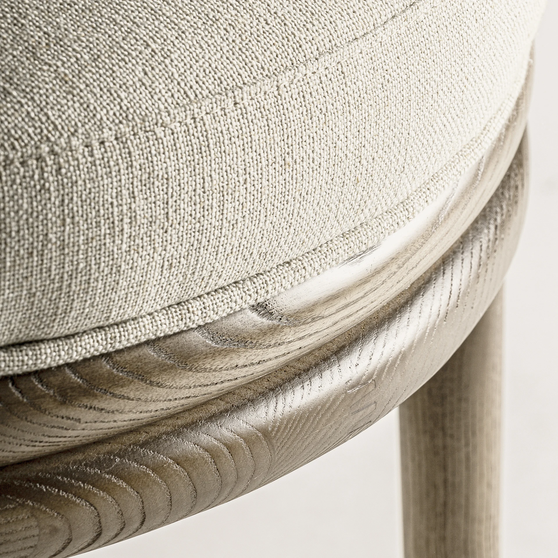 Scaun din Poliester si Lemn de Stejar, Maro, 60x60x78 cm, Stil Colonial - VicalHome 32767 [24]