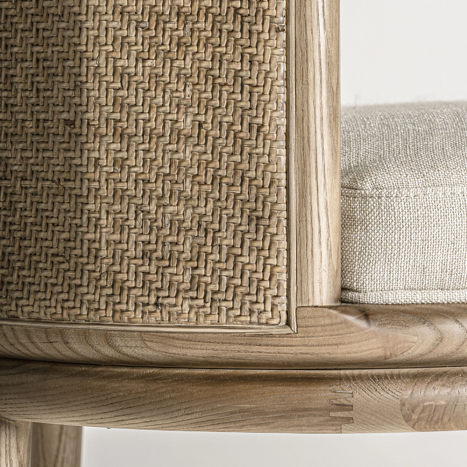 Scaun din Poliester si Lemn de Stejar, Maro, 60x60x78 cm, Stil Colonial - VicalHome 32767 [37]