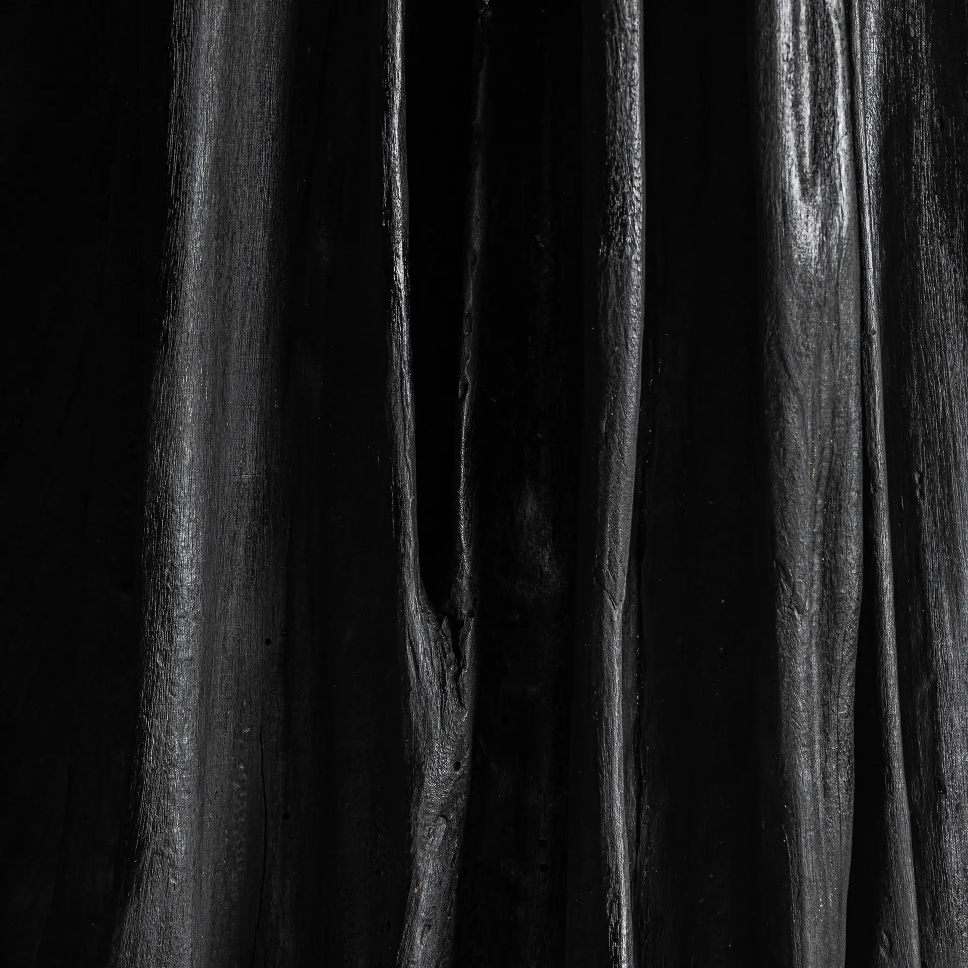 Sculptura de Podea Kaine din Lemn de Suar Negru, 120x120x417cm, VicalHome 38344 VicalHome 38344 [10]