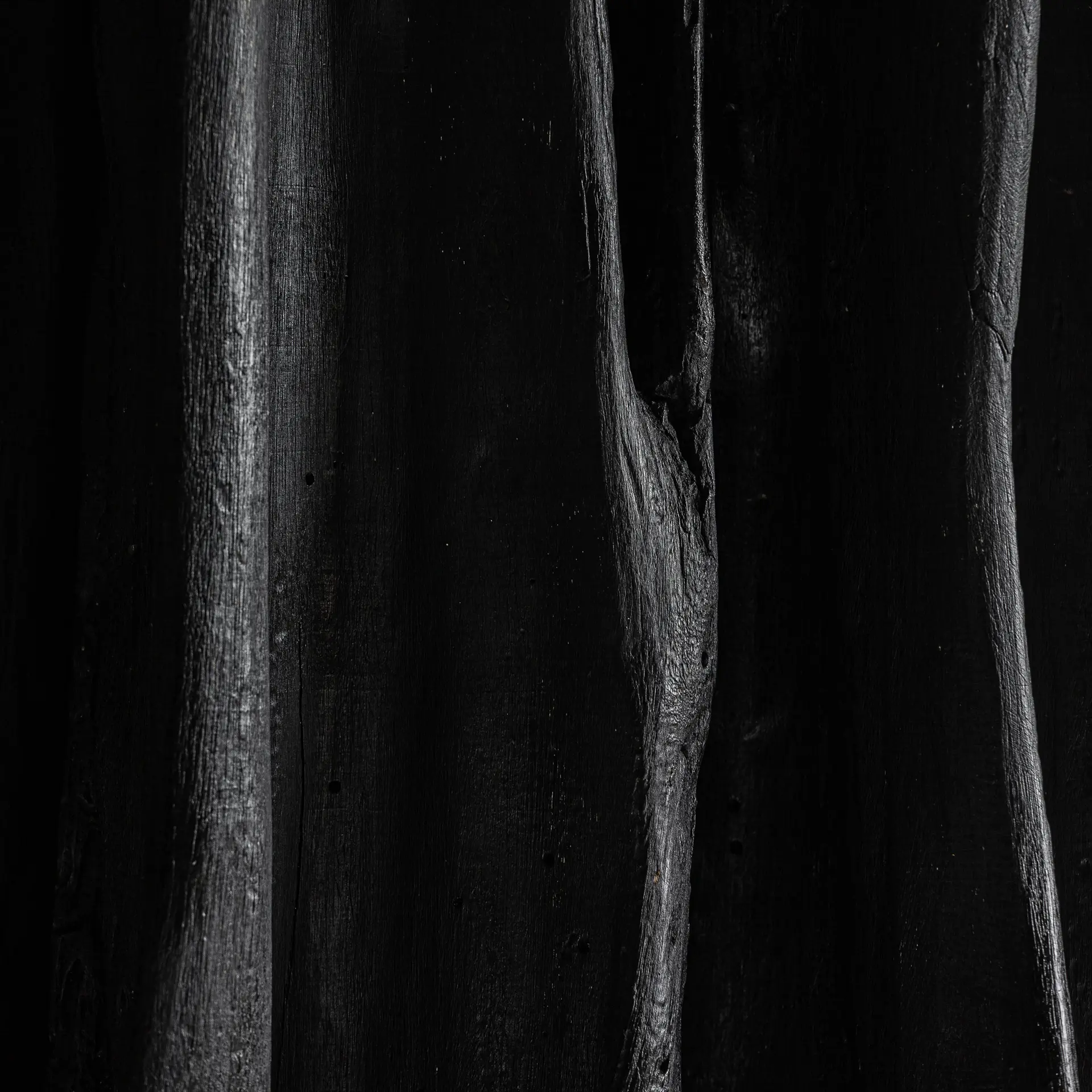 Sculptura de Podea Kaine din Lemn de Suar Negru, 120x120x417cm, VicalHome 38344 VicalHome 38344 [18]