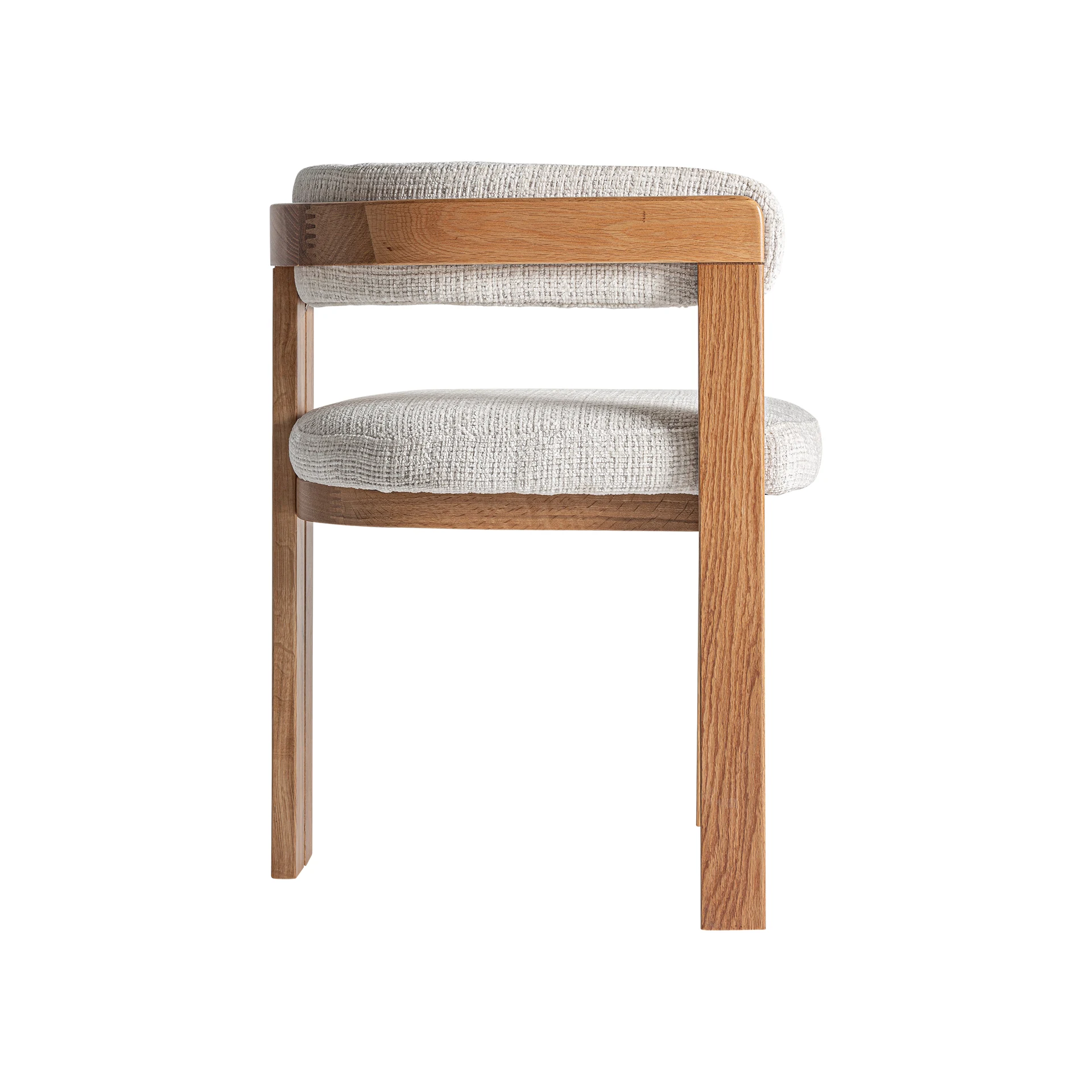 Scaun din Poliester si Lemn de Stejar, Maro, 58x55x71 cm - VicalHome 35143 [12]