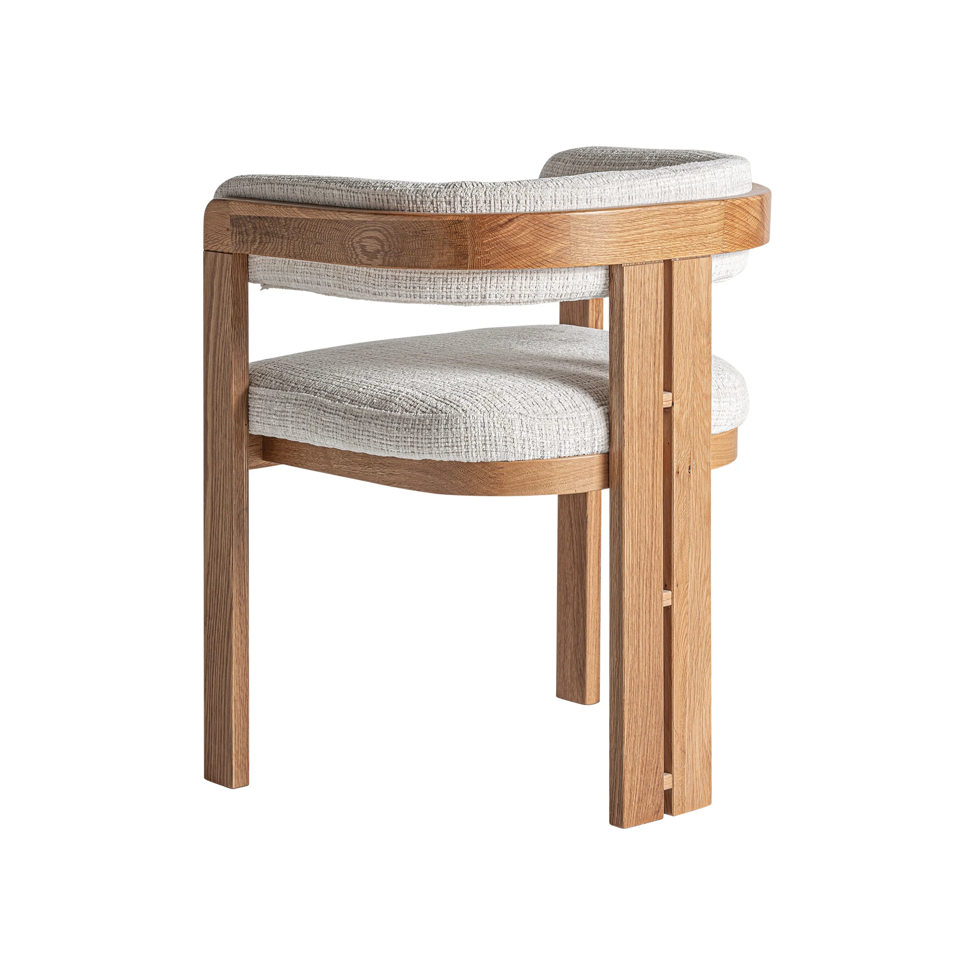 Scaun din Poliester si Lemn de Stejar, Maro, 58x55x71 cm - VicalHome 35143 [17]