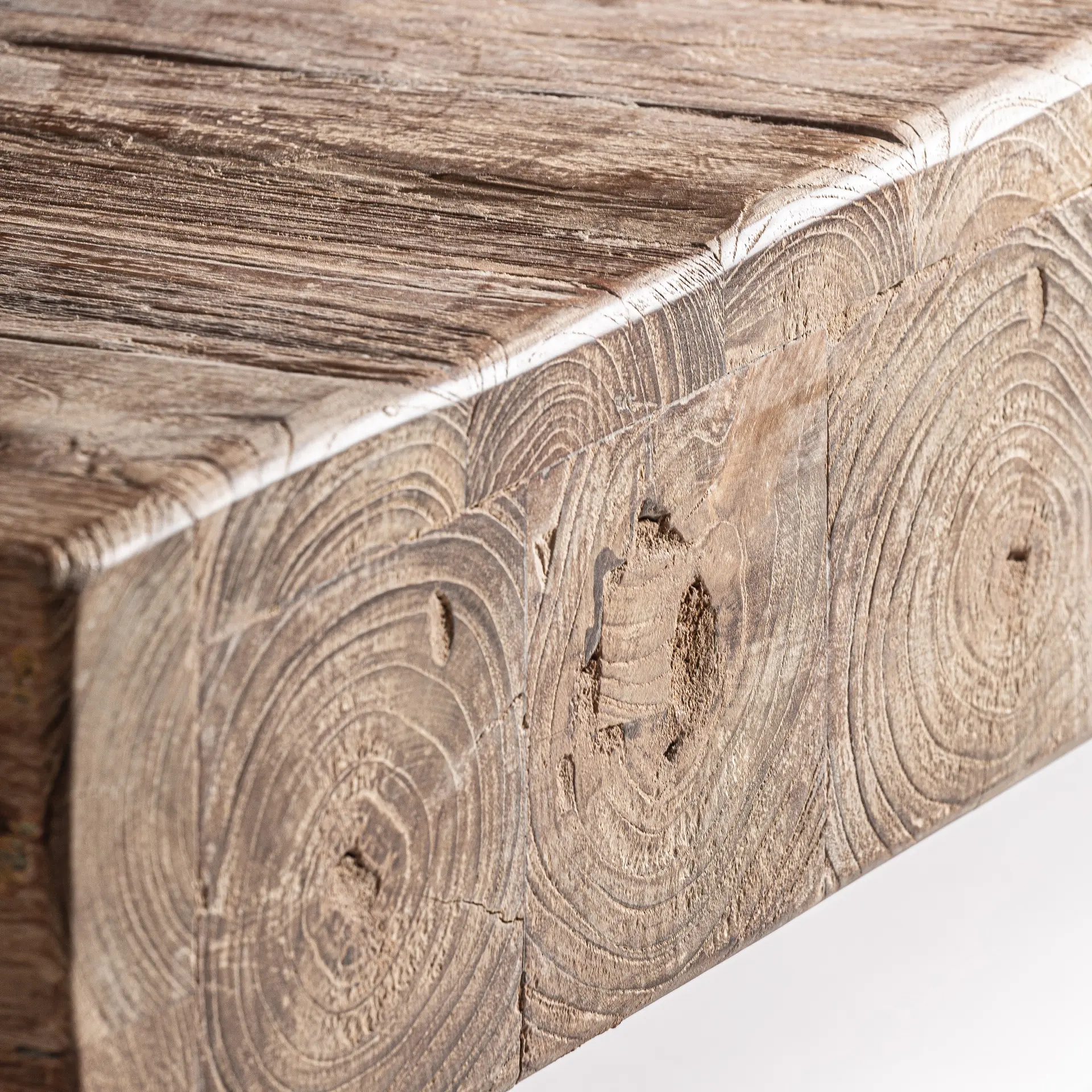 Suport Tv Sukt din Lemn de Teak Reciclat Maro, 250x47x50cm, VicalHome 38543 VicalHome 38543 [6]