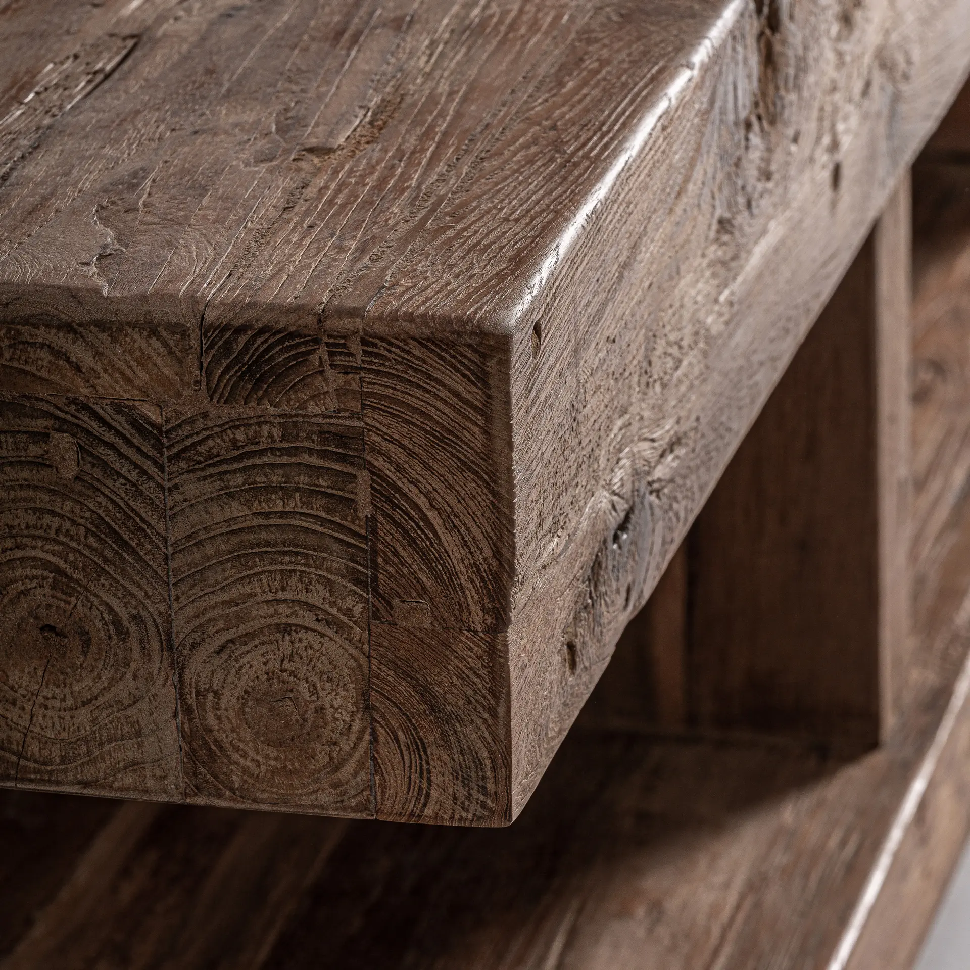 Suport Tv Sukt din Lemn de Teak Reciclat Maro, 250x47x50cm, VicalHome 38543 VicalHome 38543 [3]