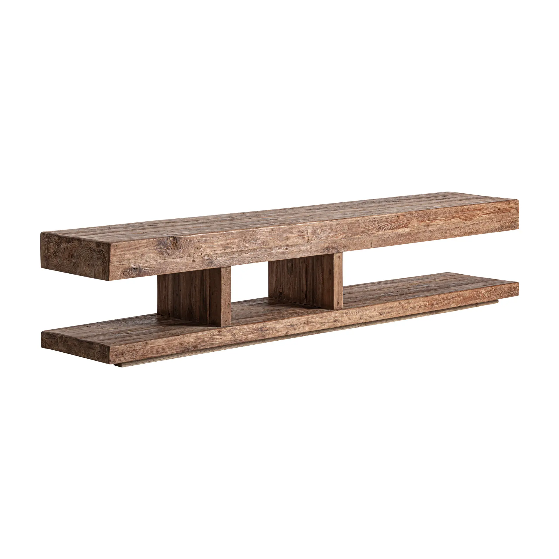 Suport Tv Sukt din Lemn de Teak Reciclat Maro, 250x47x50cm, VicalHome 38543 VicalHome 38543 [2]