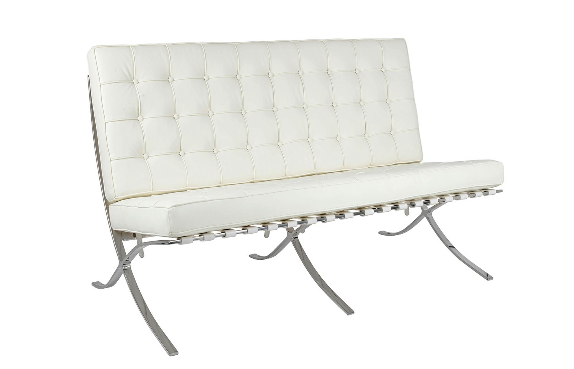Produse - Canapea Barcelon Prestige Plus 150x75x85 cm, Oțel Alb - King Home
