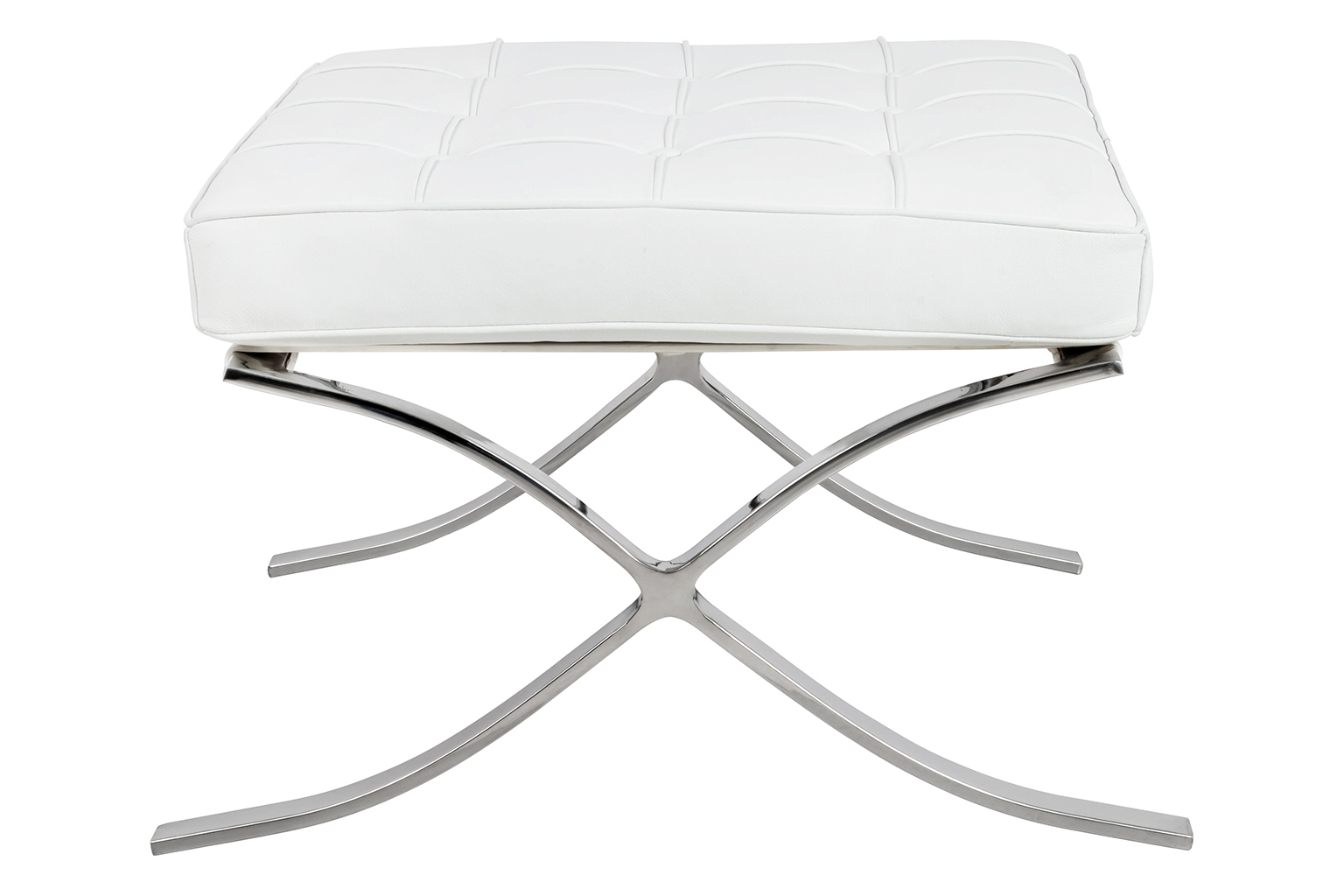 Taburet Barcelon Prestige Plus 61x56x38 cm, Oțel Inoxidabil Polisat Alb - King Home [2]