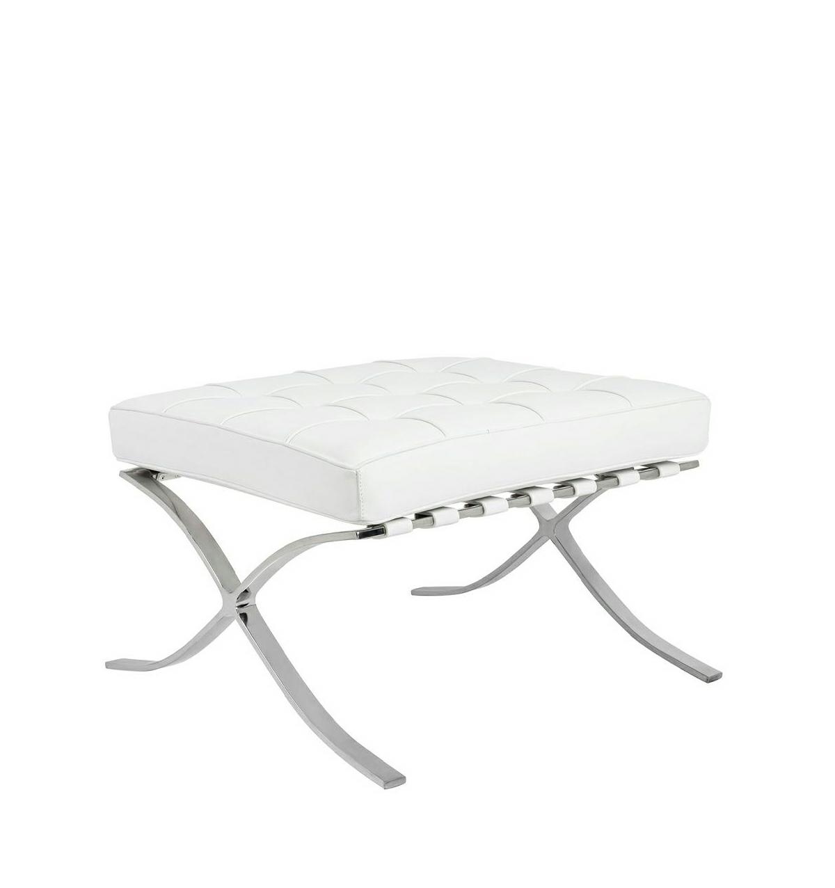 Taburet Barcelon Prestige Plus 61x56x38 cm, Oțel Inoxidabil Polisat Alb - King Home [1]