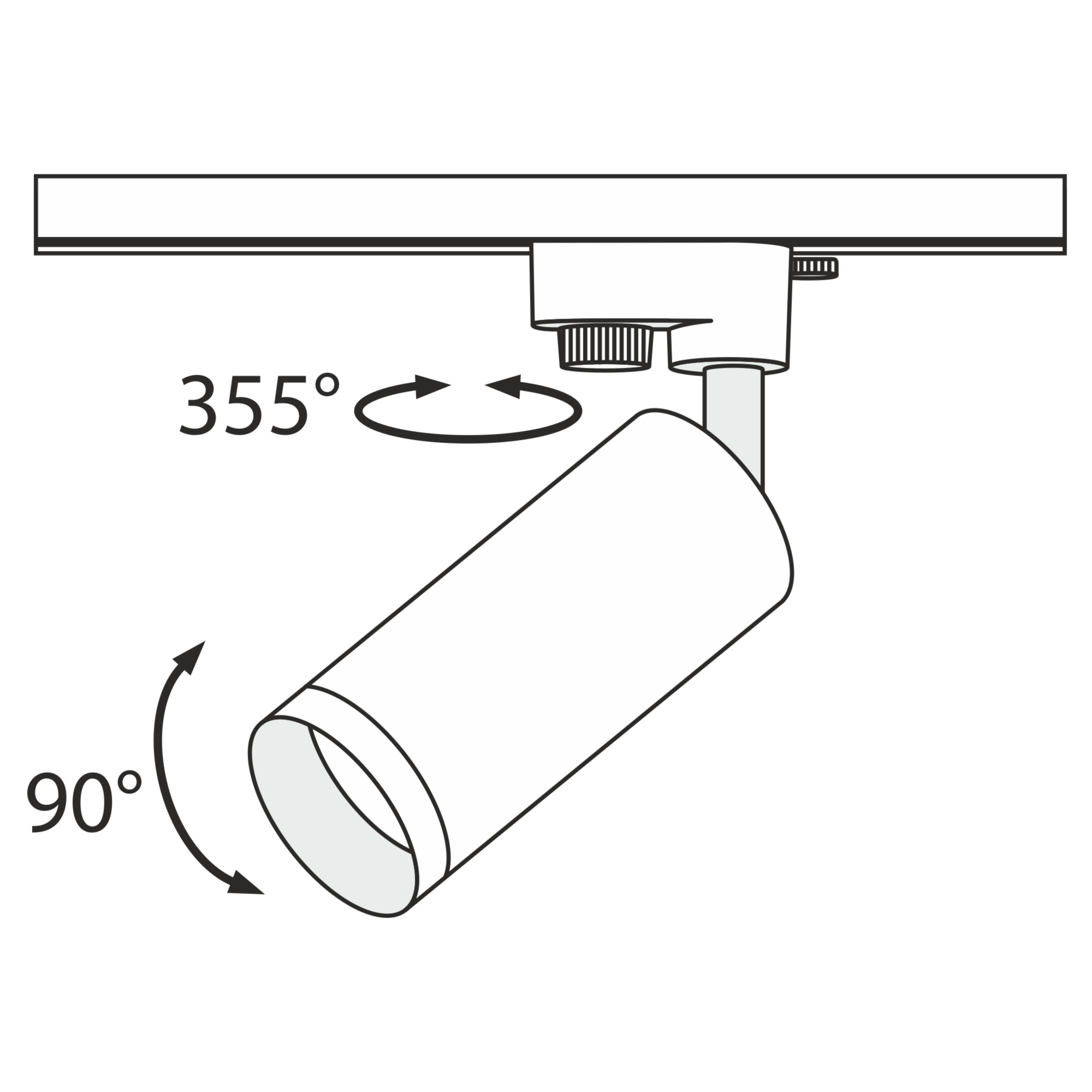 Corp de iluminat pe șină Focus, Aluminiu Negru, 10W, Maytoni TR004-1-GU10-W [2]