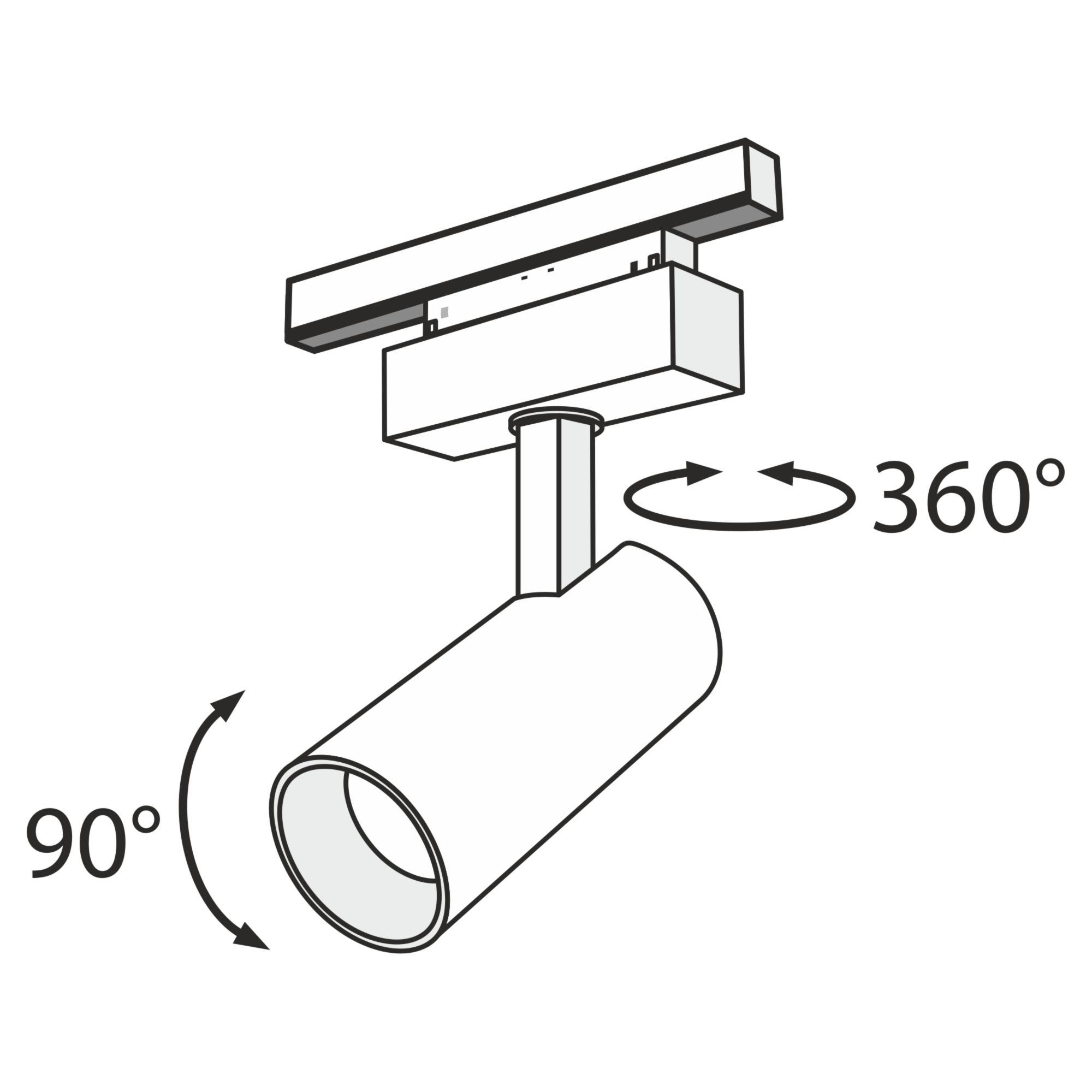 Corp de iluminat pe șină Focus LED, Aluminiu Negru, 18W, Maytoni TR019-2-15W4K-B [3]