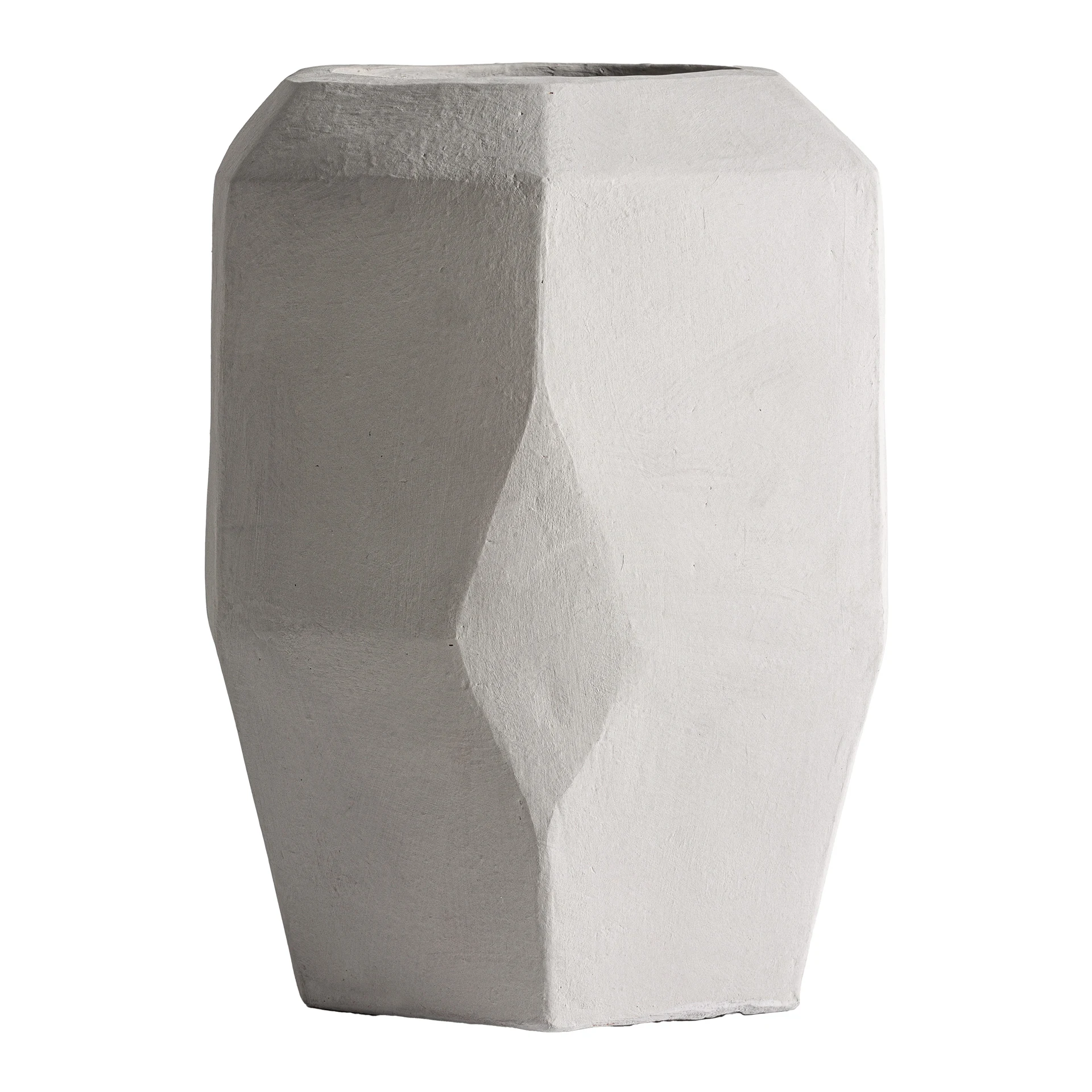 Vaza Decorativa din Fibra de Sticla si Beton, Gri, 37x37x50 cm, Stil Contemporan - VicalHome 36831 [2]