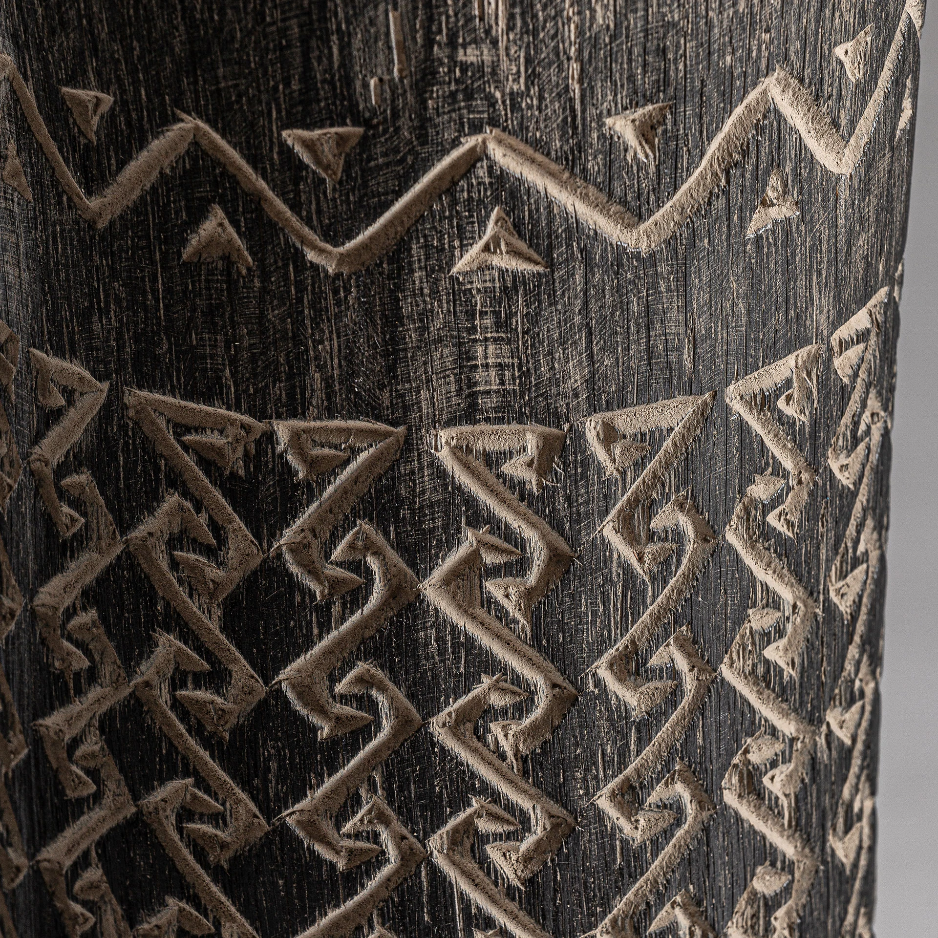 Vaza Decorativa din Lemn de Palmier, Tonuri Maronii, 22x22x80 cm - VicalHome 35653 [18]