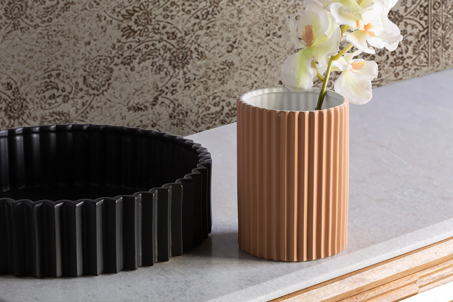 Vaza plisata din piatra VicalHome 30179 [25]