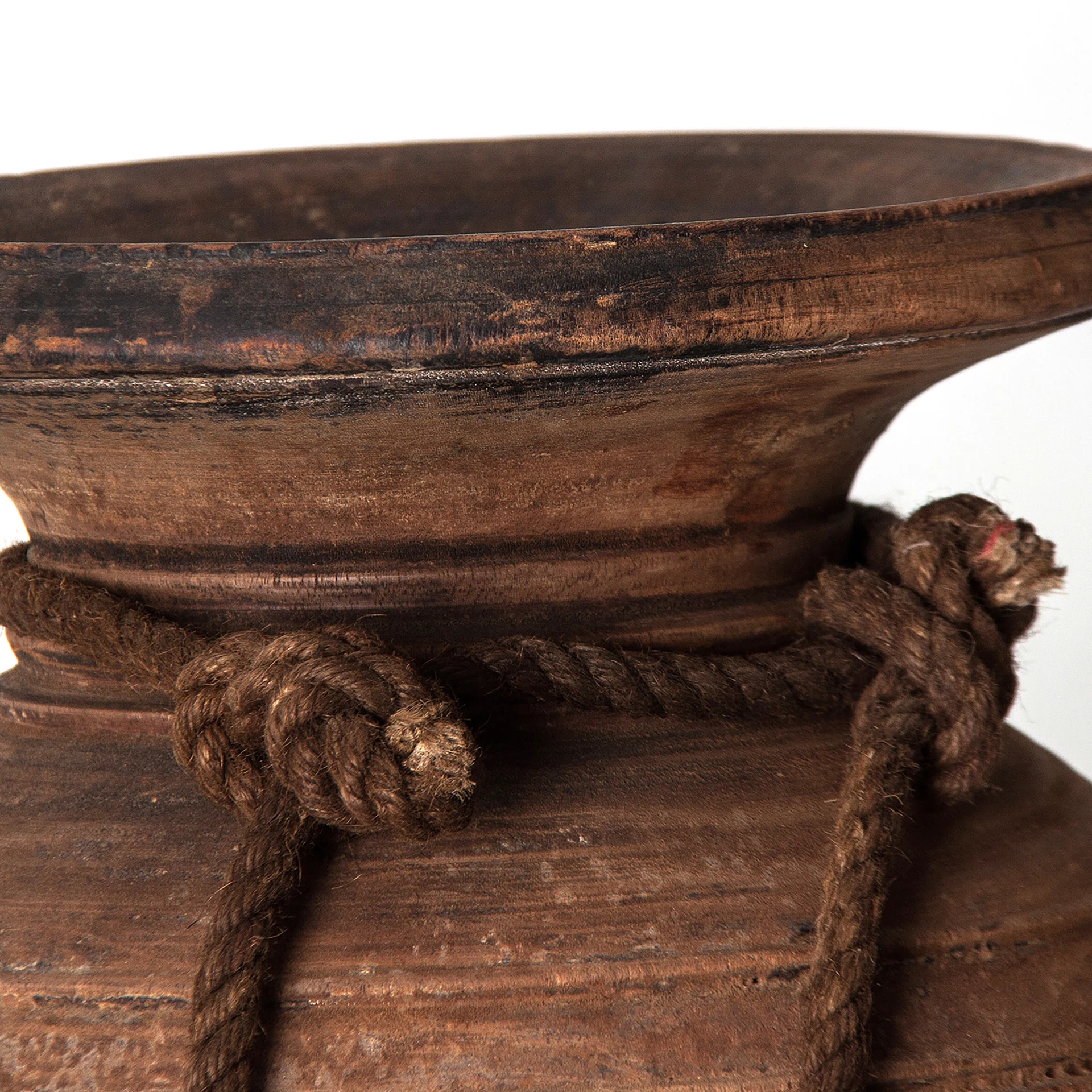 Vaza Decorativa din Lemn de Teak Reciclat, Maro, 30x30x45 cm, Stil Etnic - VicalHome 26856 [15]