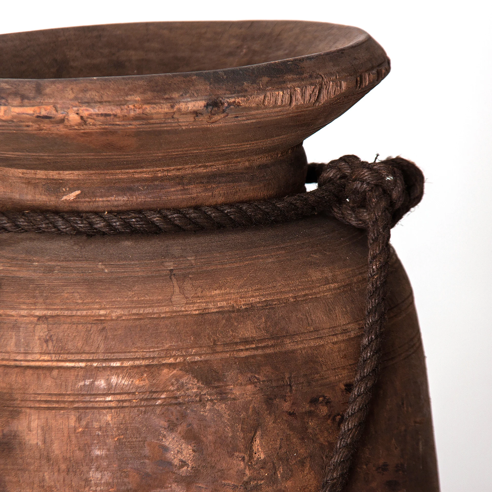 Vaza Decorativa din Lemn de Teak Reciclat, Maro, 30x30x45 cm, Stil Etnic - VicalHome 26856 [19]