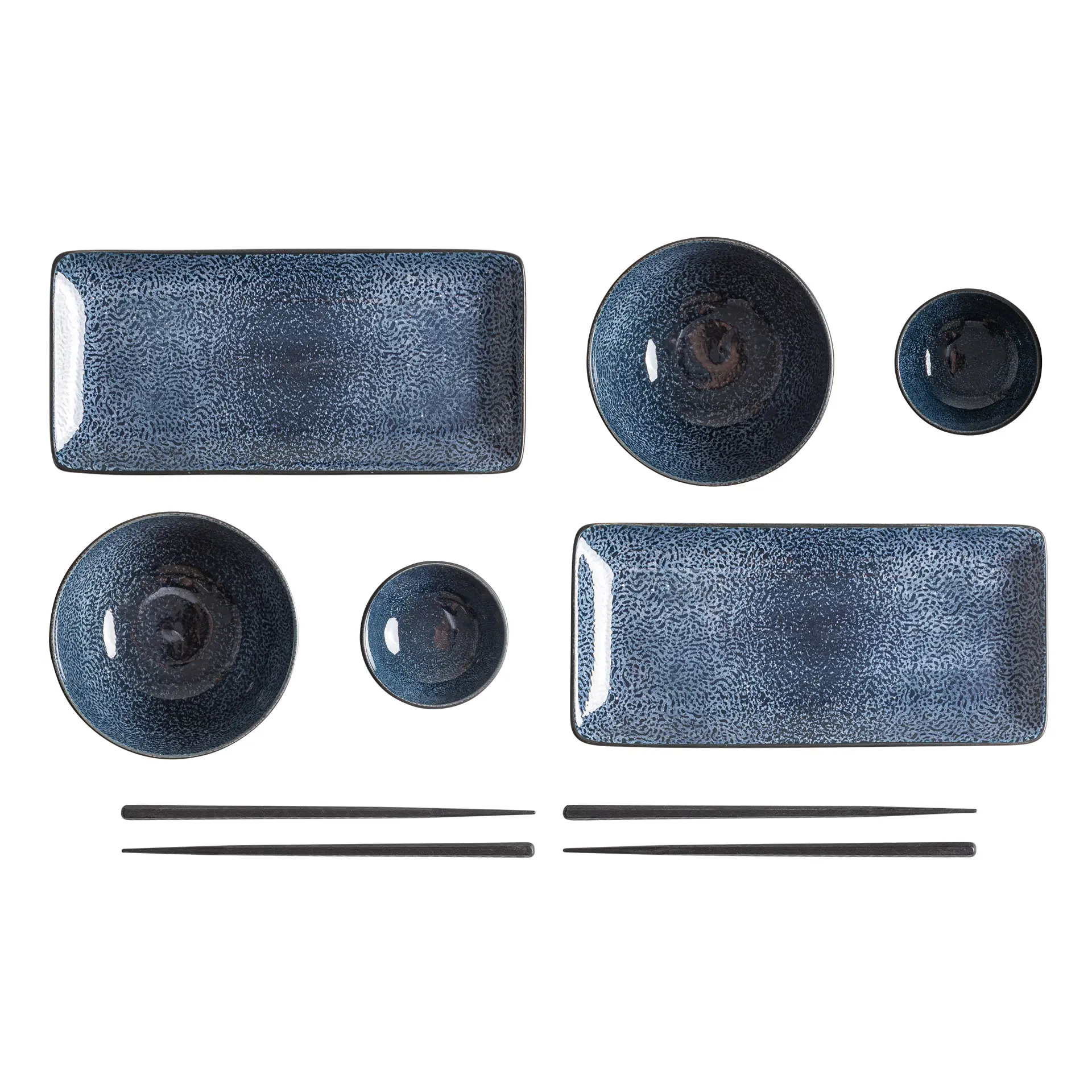 Veselă din Ceramică Albastru Petrol, 25x12x2cm, Set de 8, VicalHome 39130 VicalHome 39130 [2]