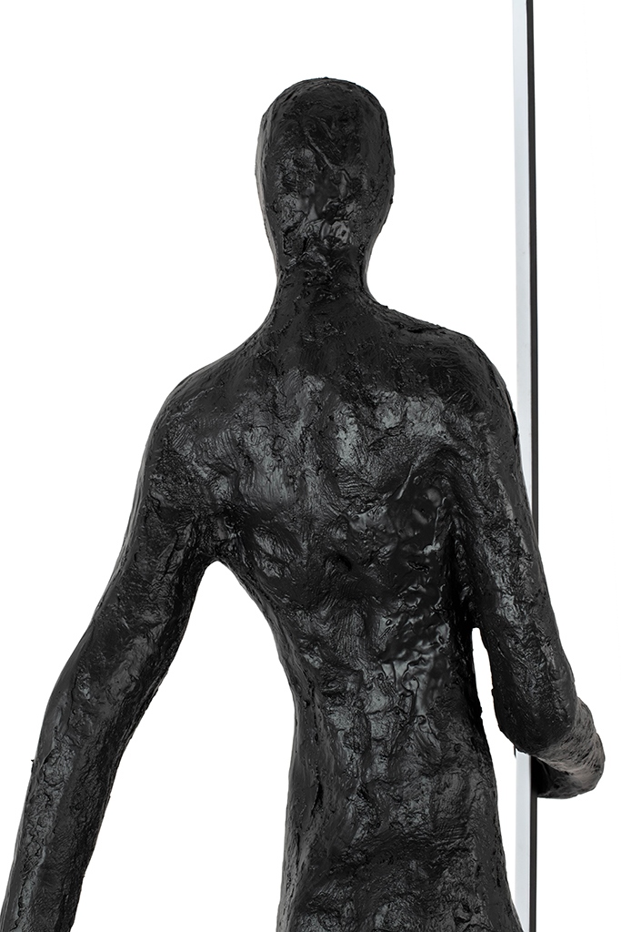Lampadar Human Square 218 135x40x218,5 cm, Fibră de Sticlă și Oțel Negru - Moosee [4]