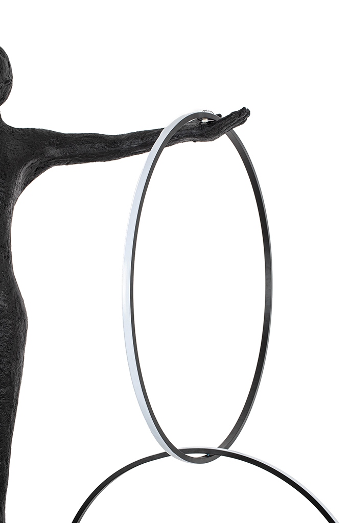 Lampadar Human Circulo 223 147x90,5x223,5 cm, Fibră de Sticlă și Oțel - Moosee [3]