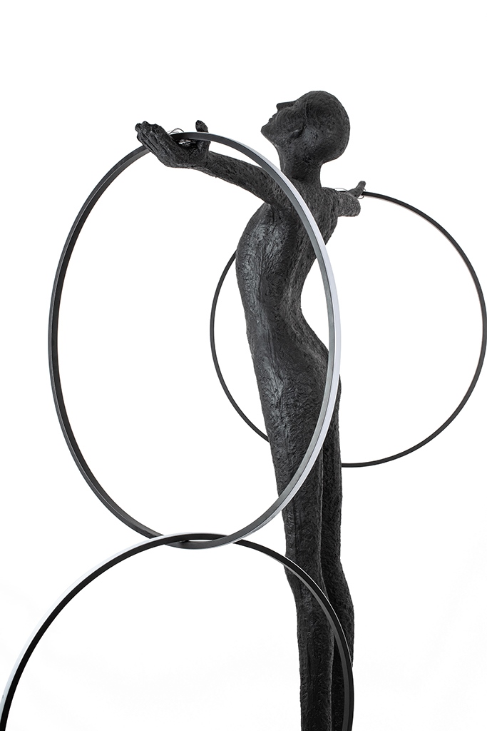 Lampadar Human Circulo 223 147x90,5x223,5 cm, Fibră de Sticlă și Oțel - Moosee [7]