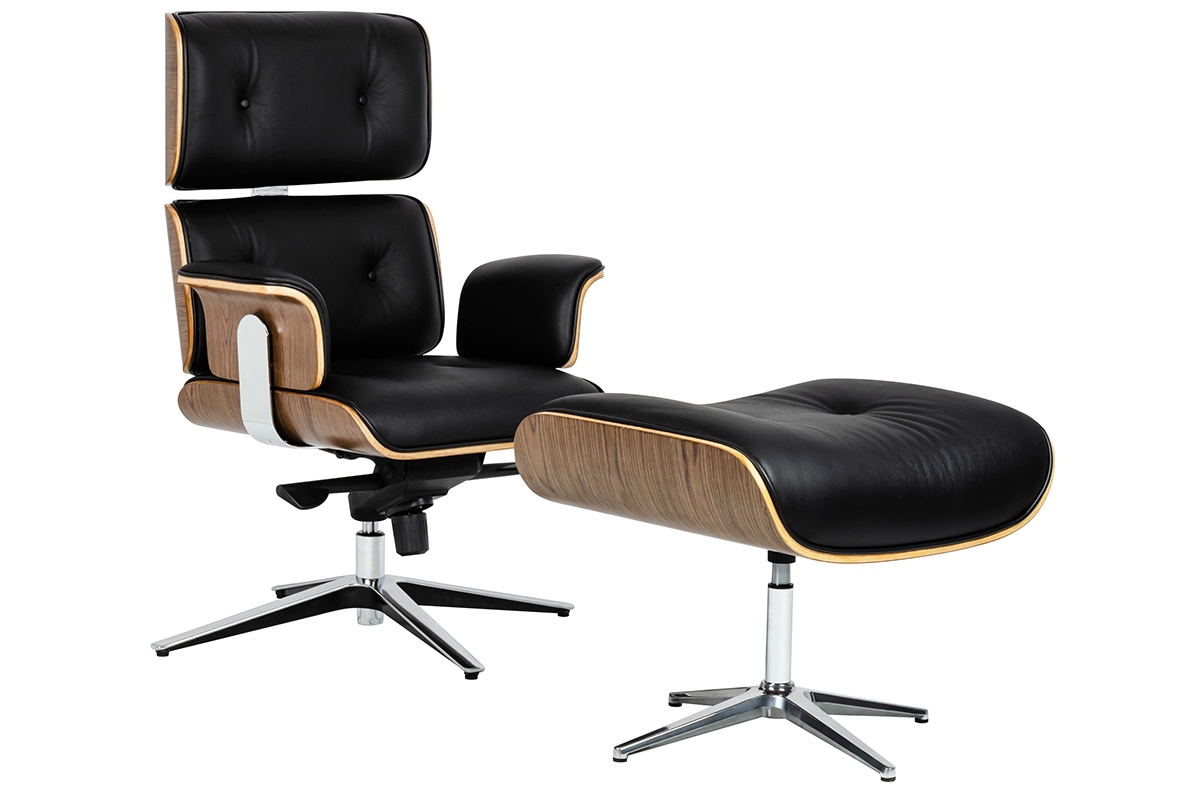 Scaun de Birou Lounge Business, Lemn Nuc - King Home [1]
