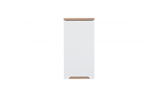 Dulapior baie suspendat 70x35 cm, MDF alb lucios, stejar auriu, Bali White, COMAD [2]