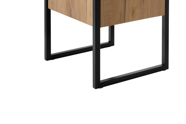 Masca lavoar baie 60/80 cm, stejar/metal, design industrial, Brooklin COMAD [3]