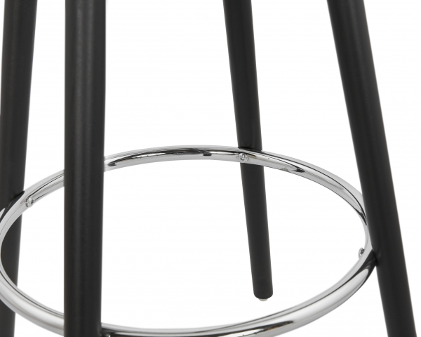 Masa inalta rotunda bar Amos 60x60x110 cm, MDF alb, design scandinav, picioare negre, BT00330WHBL - Kokoon [7]