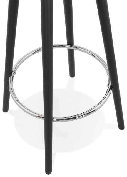Masa inalta rotunda bar Amos 60x60x110 cm, MDF alb, design scandinav, picioare negre, BT00330WHBL - Kokoon [8]