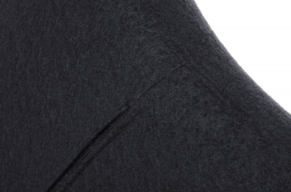 Fotoliu design lux Egg Wide, diverse culori, lana casmir/baza otel crom, HE-066.DARKGREY.27 - King [4]