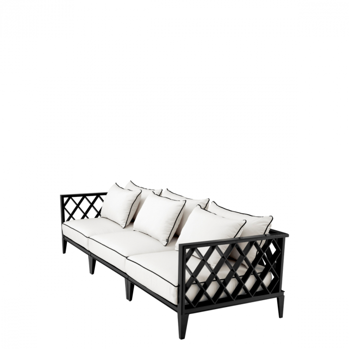   Canapea exterioară Ocean Club L neagră din pânză sunbrella 113617 EICHHOLTZ [4]