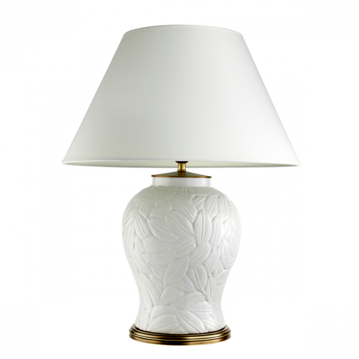   Lampă de masă Cipru ceramică albă cu abajur inclus 110952 EICHHOLTZ [3]