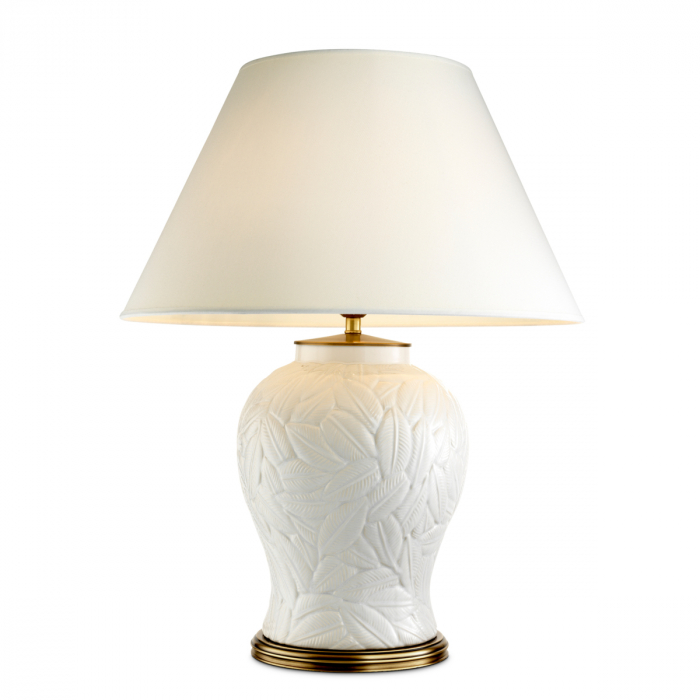   Lampă de masă Cipru ceramică albă cu abajur inclus 110952 EICHHOLTZ [1]