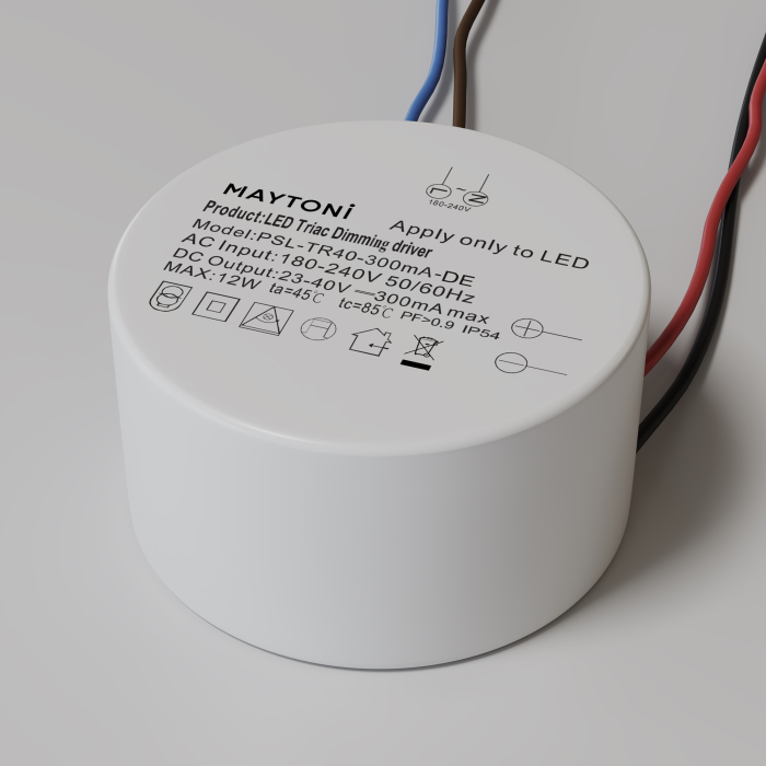 Accesoriu Surse de alimentare Triac, Plastic Alb, 12W, MAYTONI PSL-TR40-300mA-DE [2]